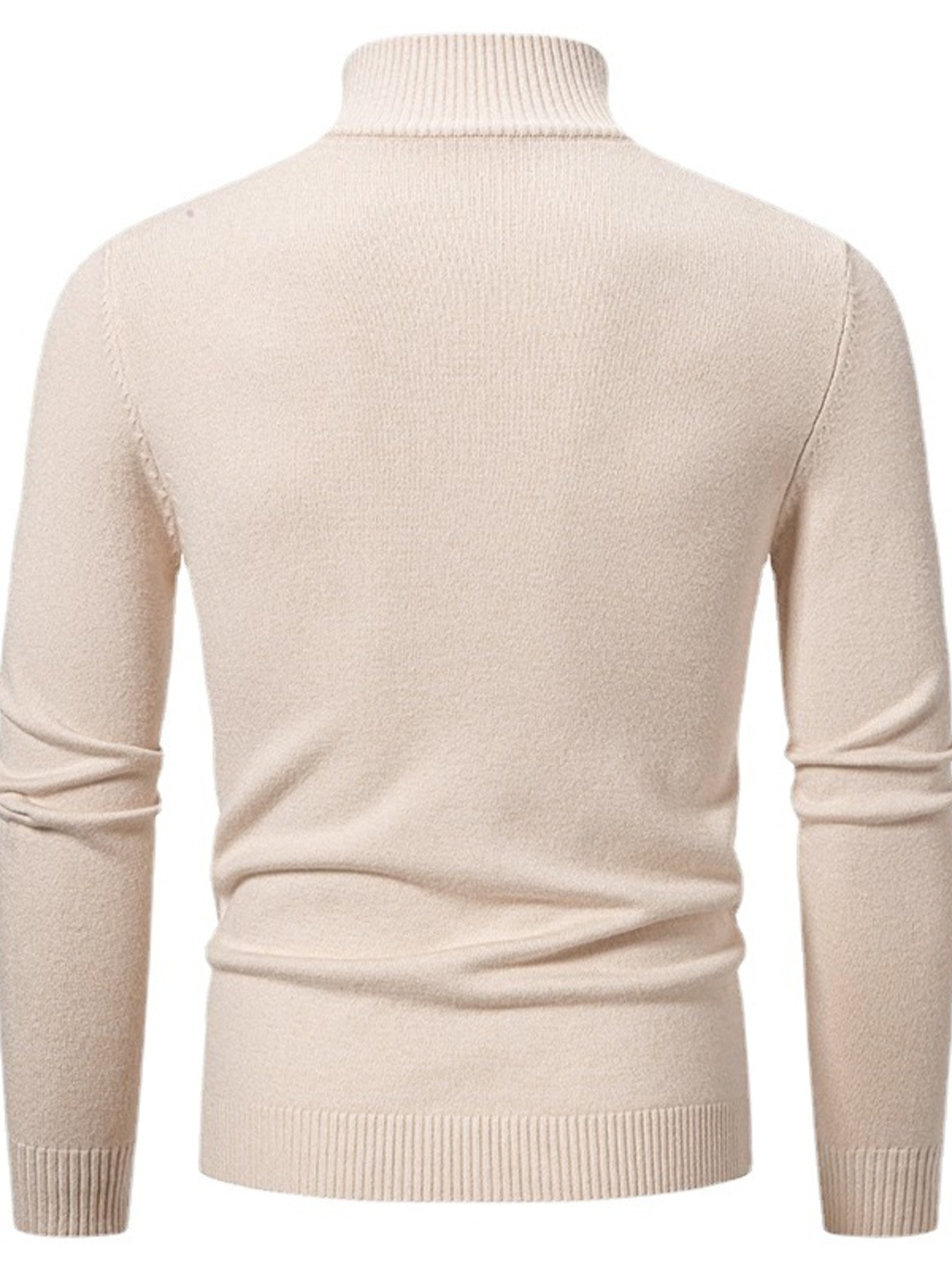 Men's Plus Size Texture Turtleneck Long Sleeve Sweater