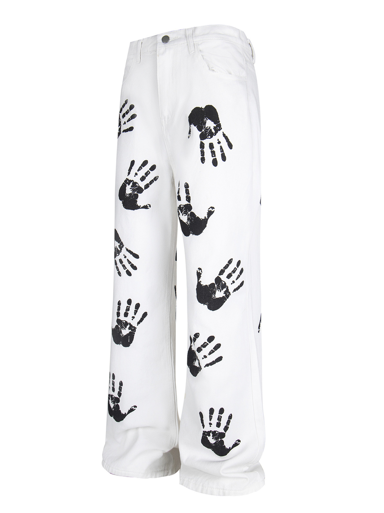 Men's Handprint Pattern Jeans
