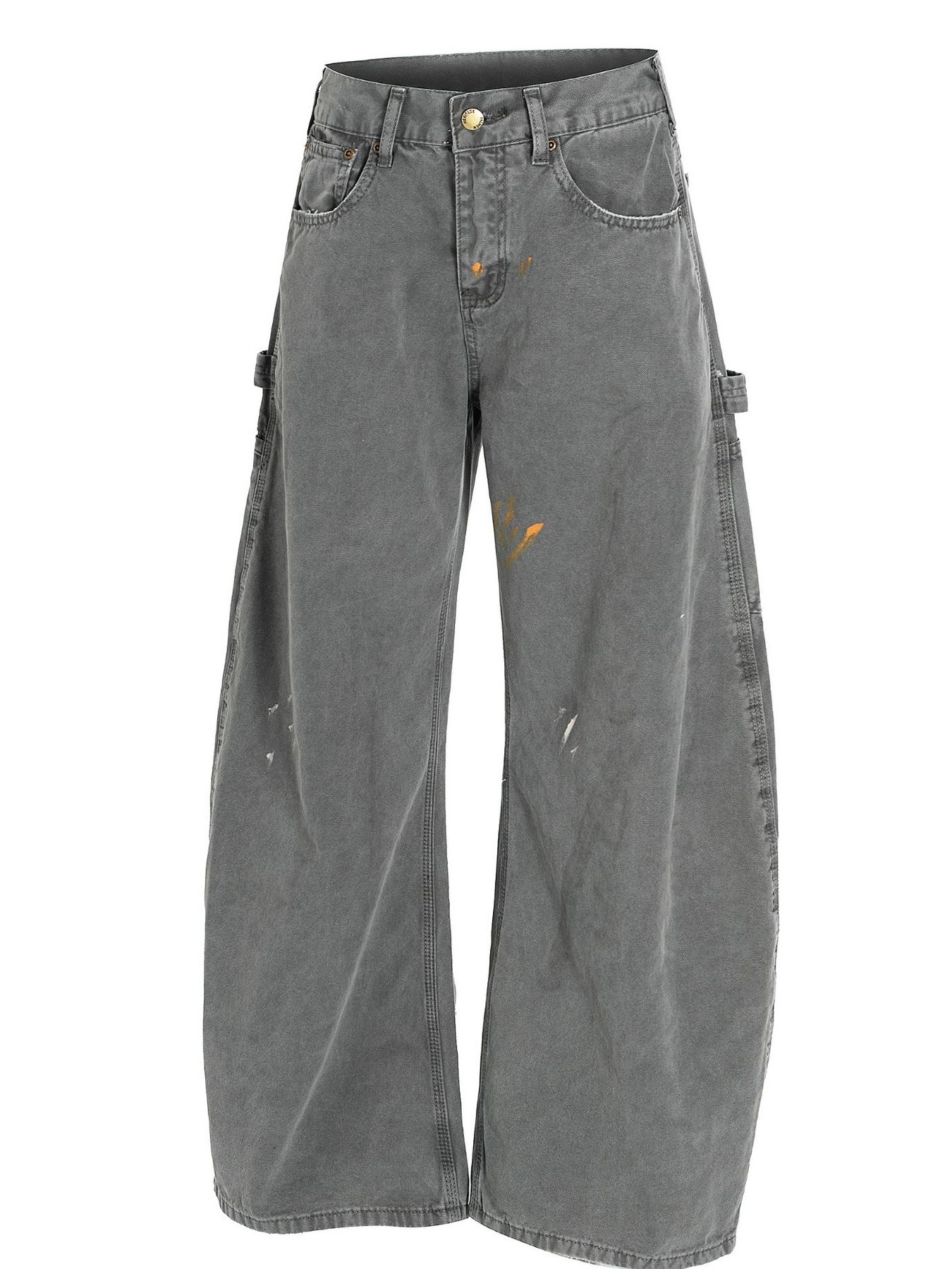 Men's Washed Distressed Curved Jeans