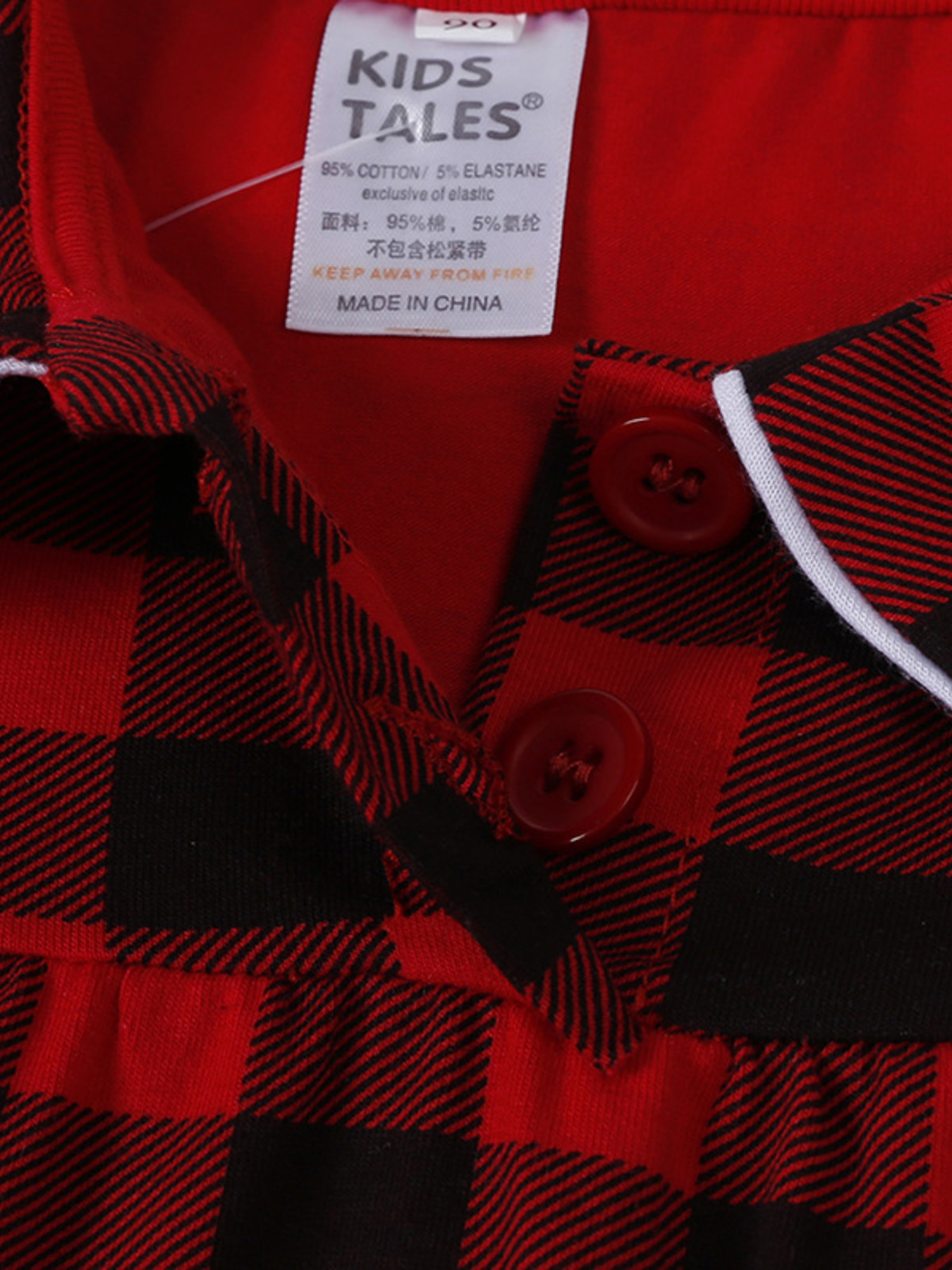 Children's Plaid Ruffle Hem Long Sleeve Dress