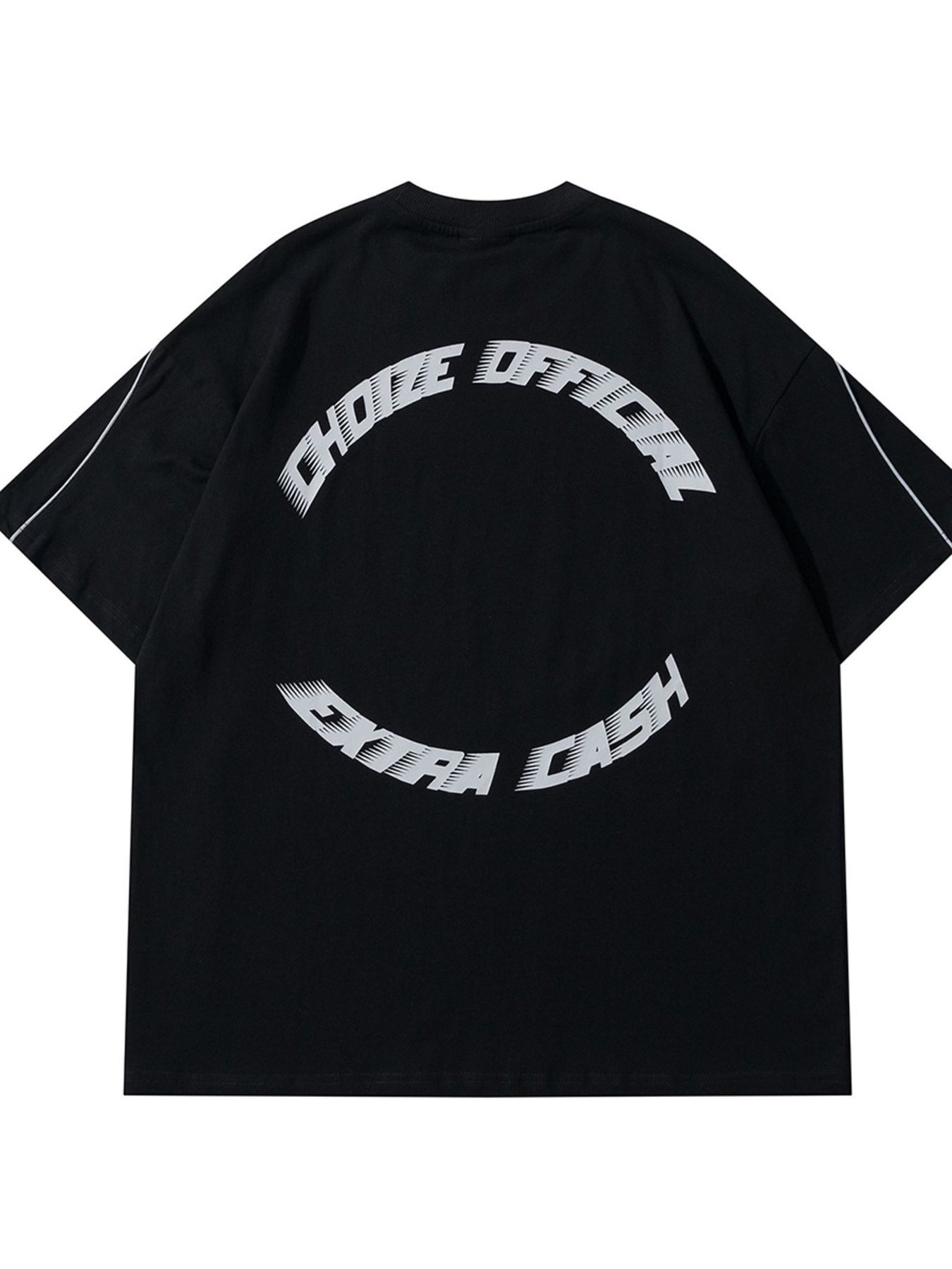 Men's Round Neck Letter Graphic Contrast T-Shirt