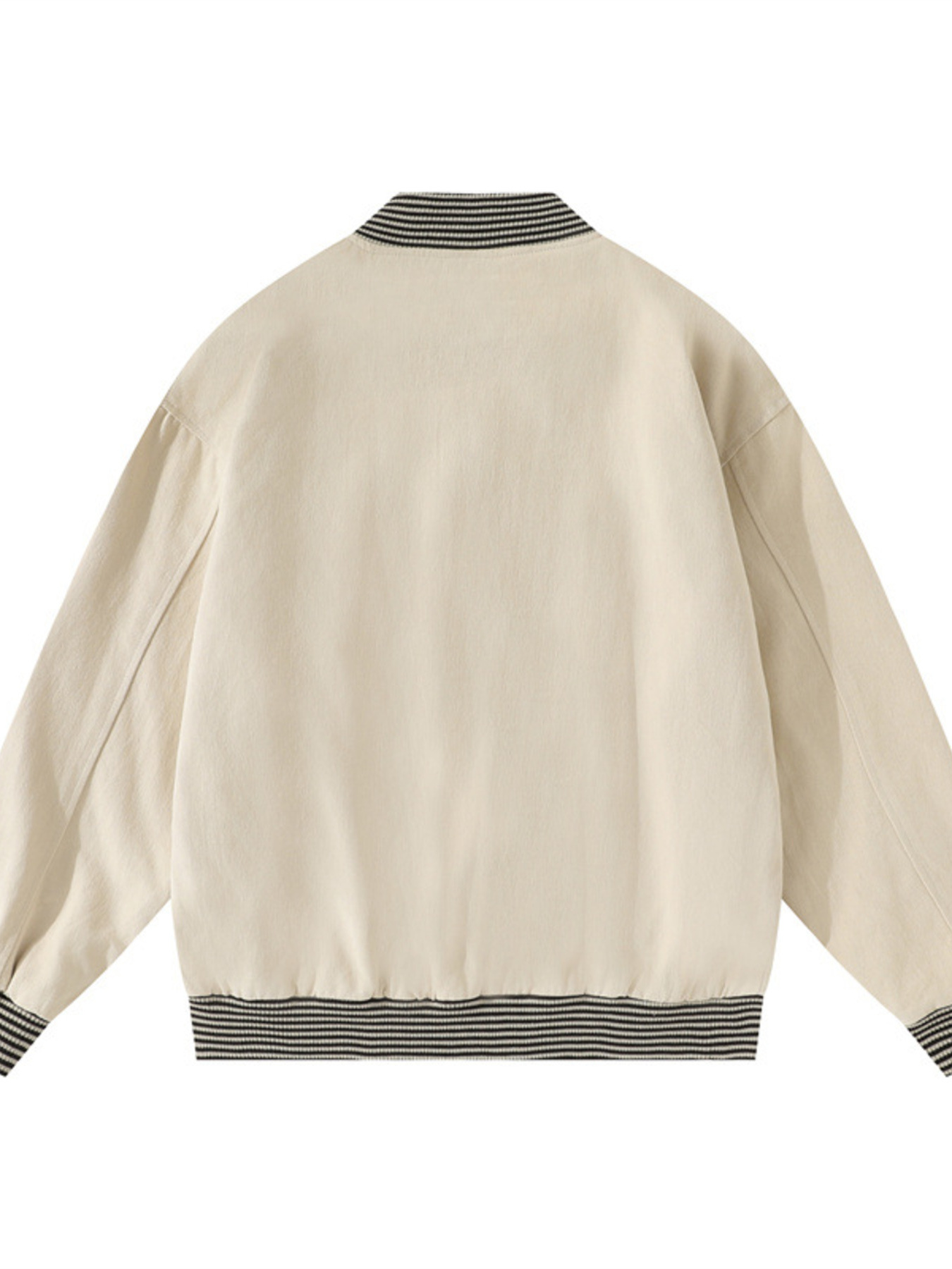 Men's Striped Hem Zip Up Jacket