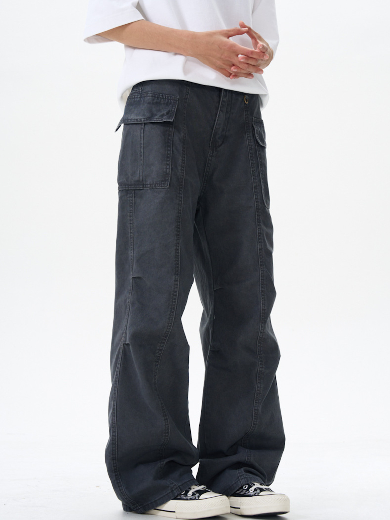 Men's Wide Leg Cargo Pants