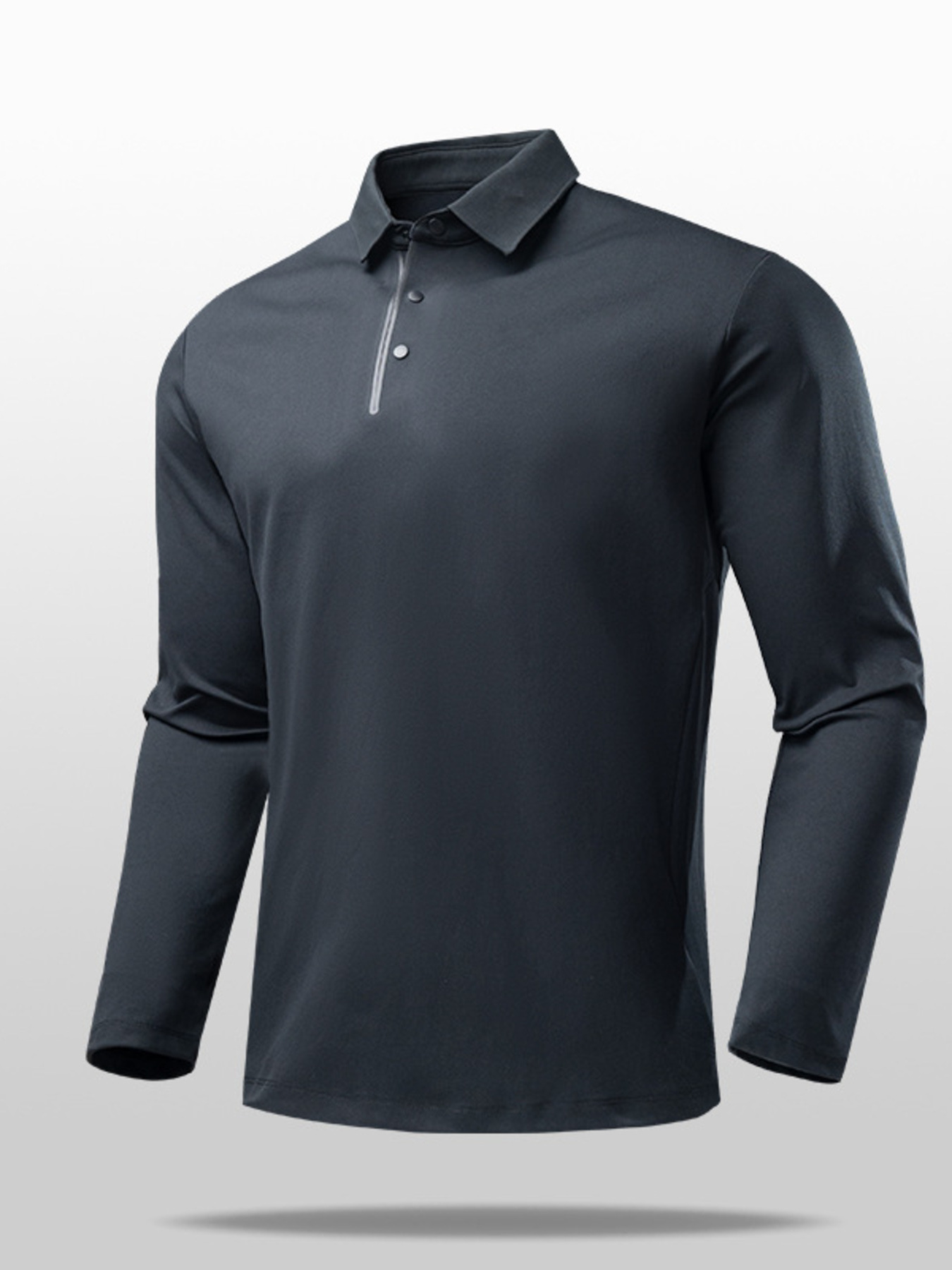 Men's Plus Size Classic Fit Long Sleeve Polo Shirt