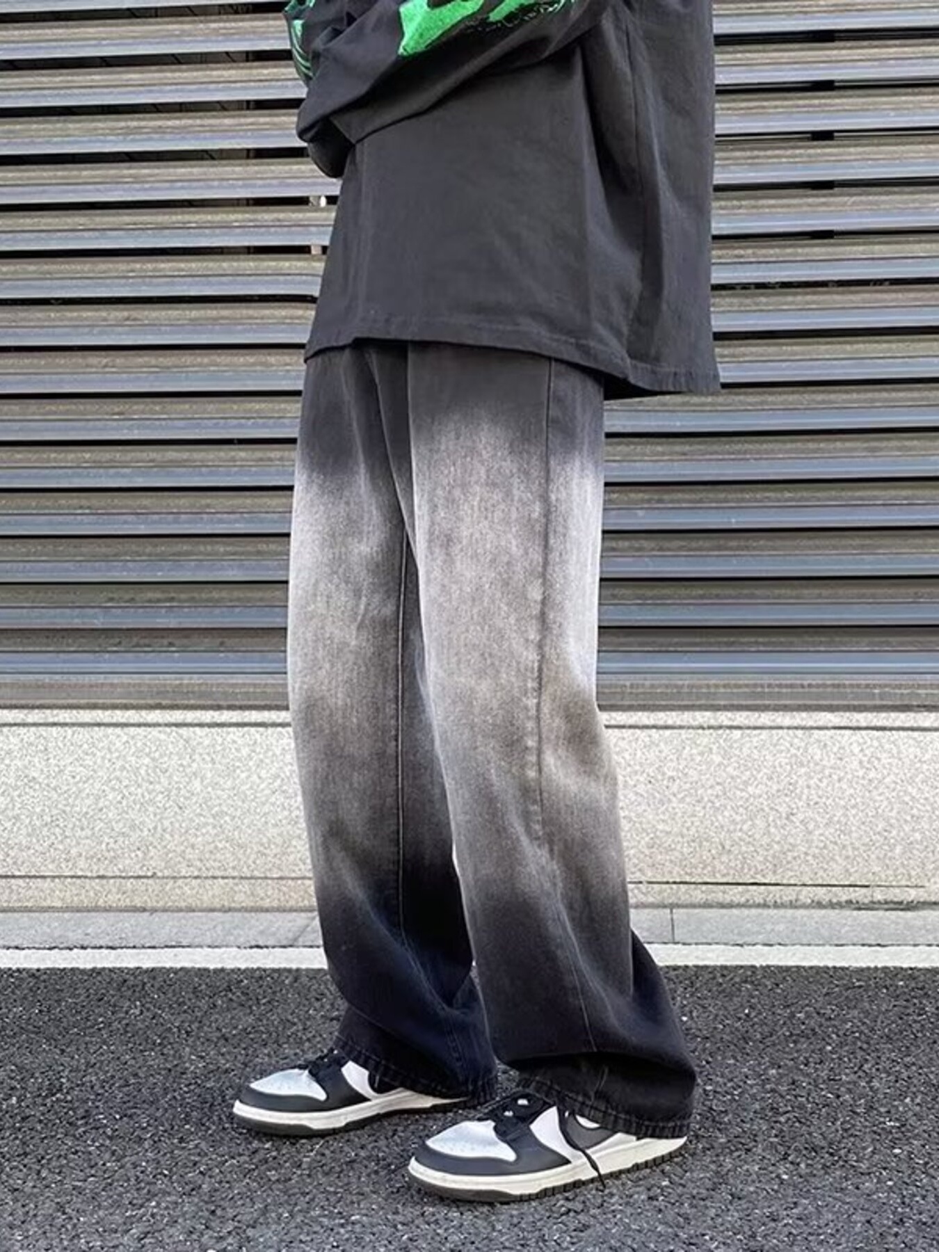 Men's Plus Size Gradient Wash Loose Fit Jeans