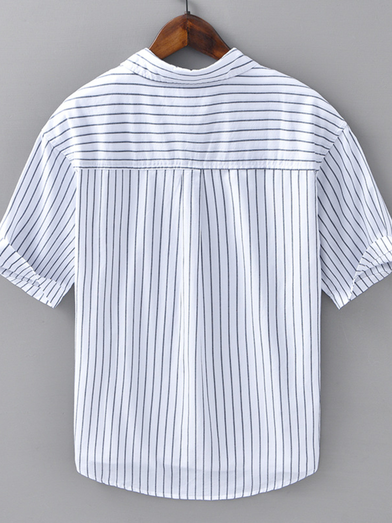 Men's Plus Size Striped Button Up Long Sleeve Shirt