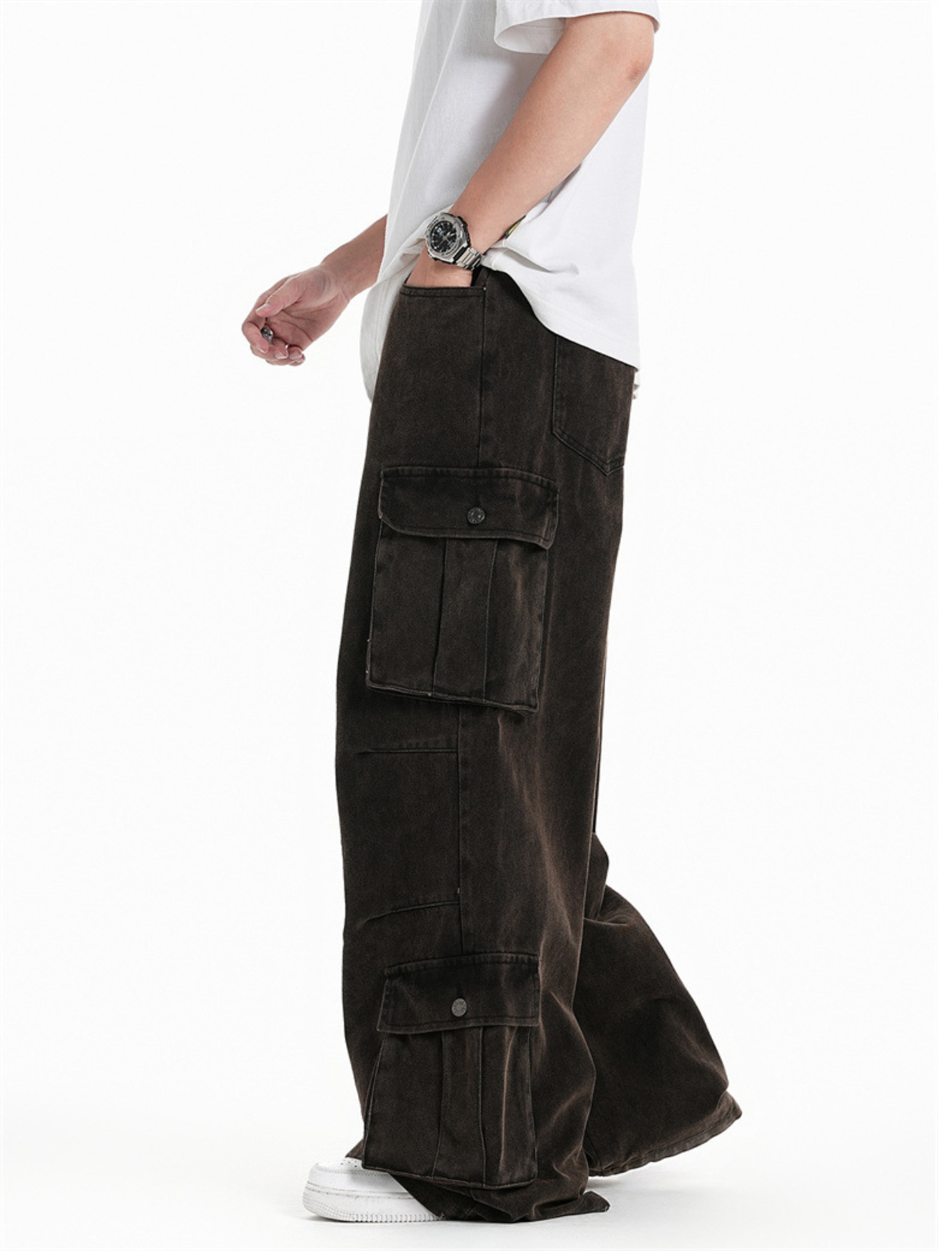 Men's Wide Leg Cargo Pants