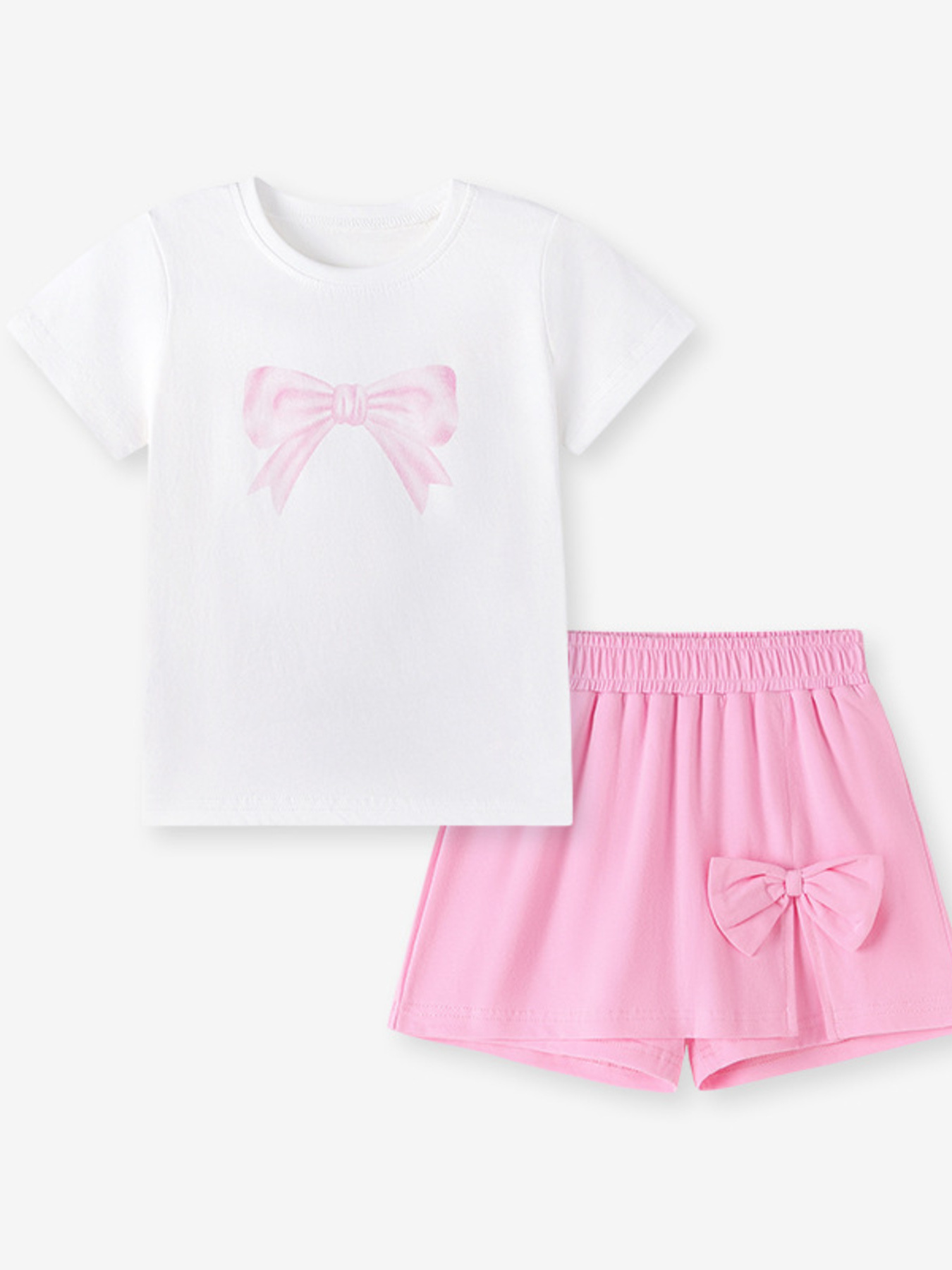 Children's Bow T-Shirt & Shorts Set