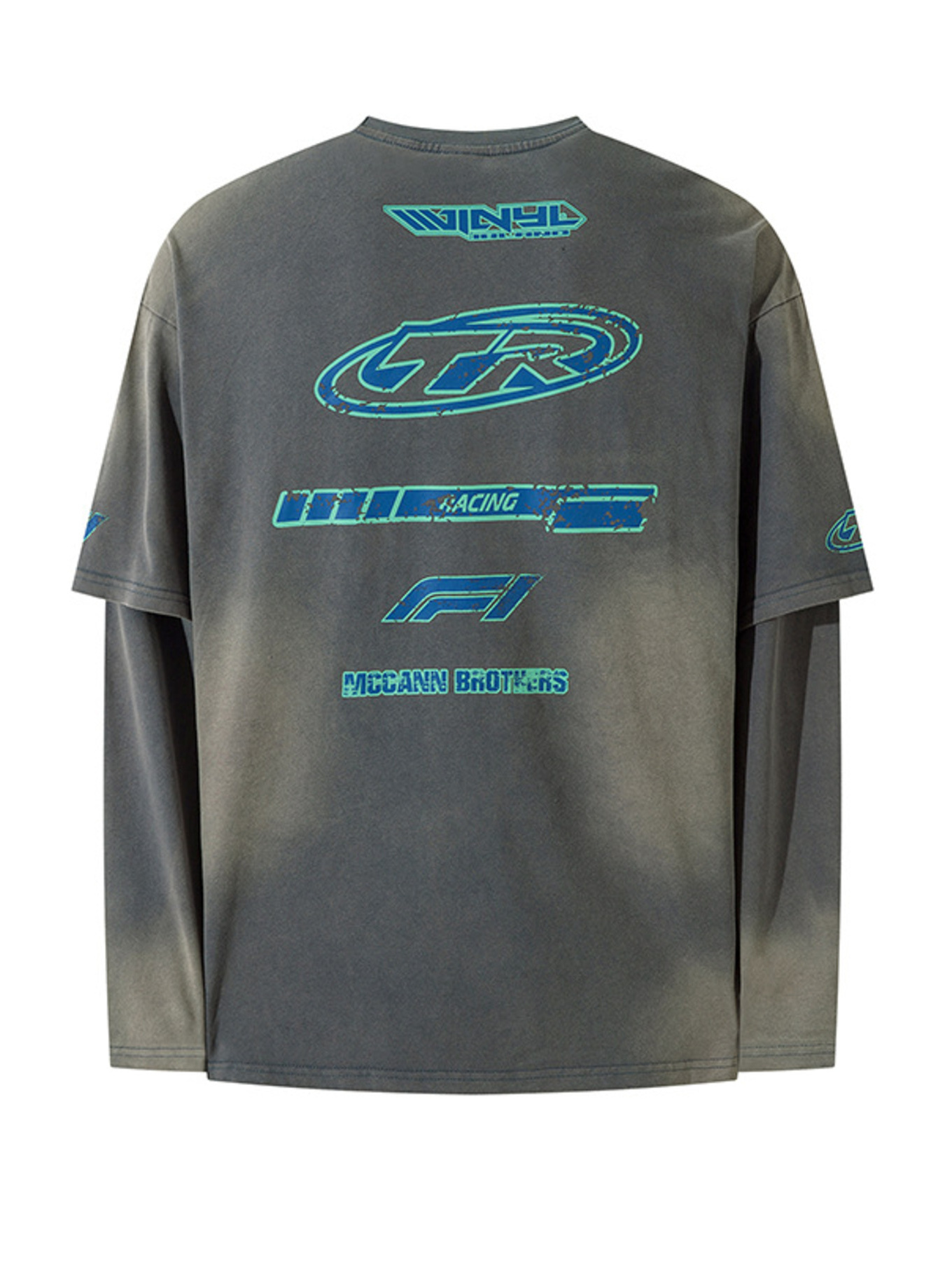 Men's Letter Round Neck Long Sleeve T-Shirt