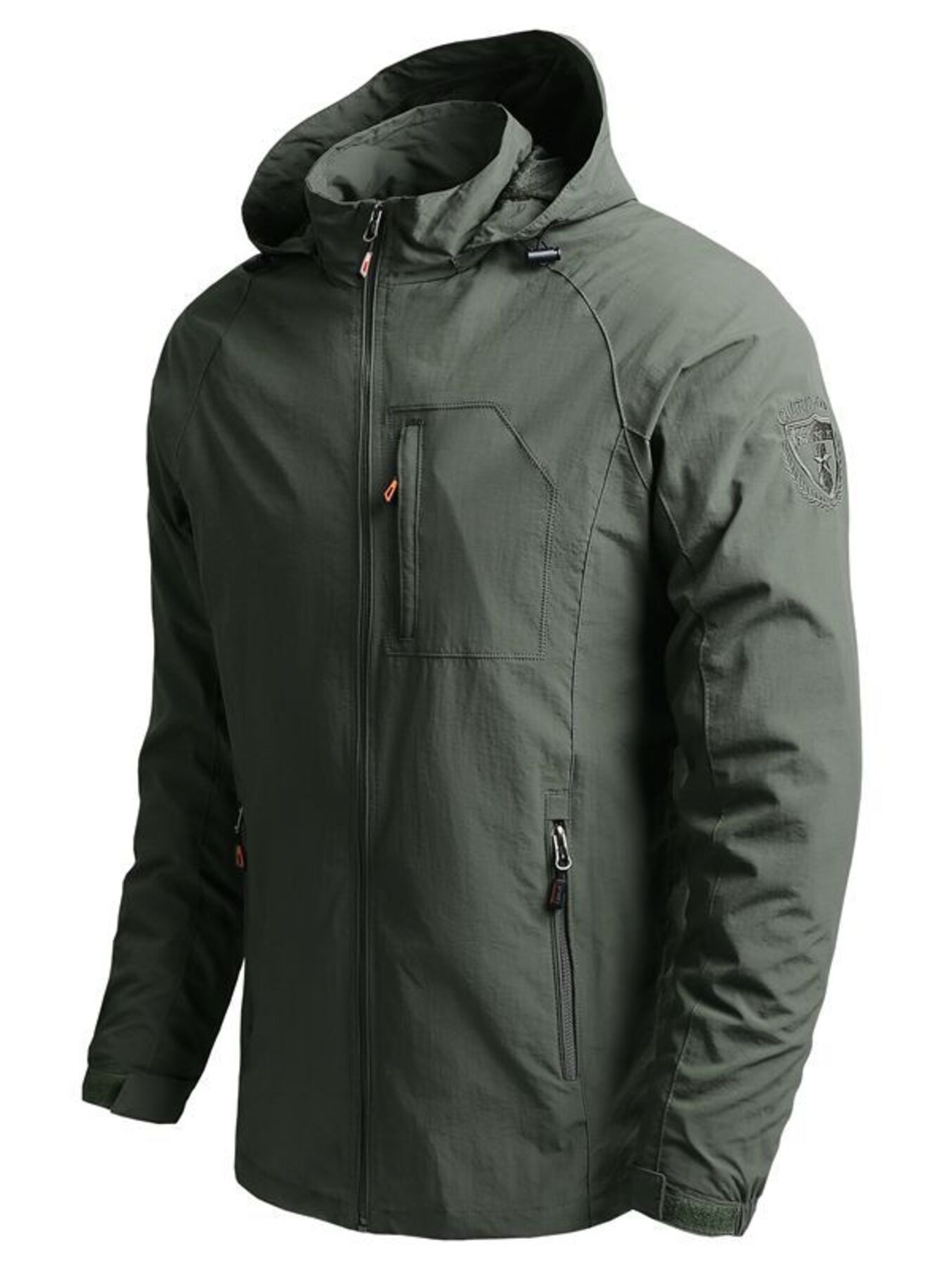 Men's Plus Size Tactical Hooded Softshell Jacket