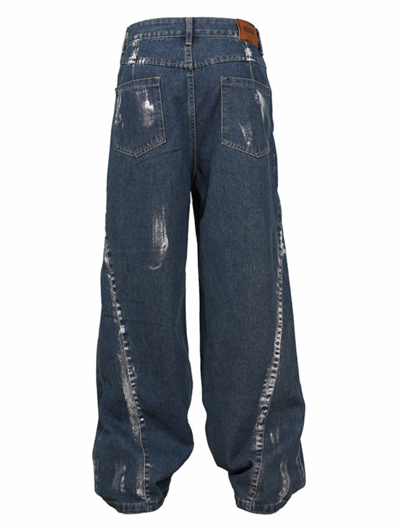 Men's Wash Wide Leg Jeans