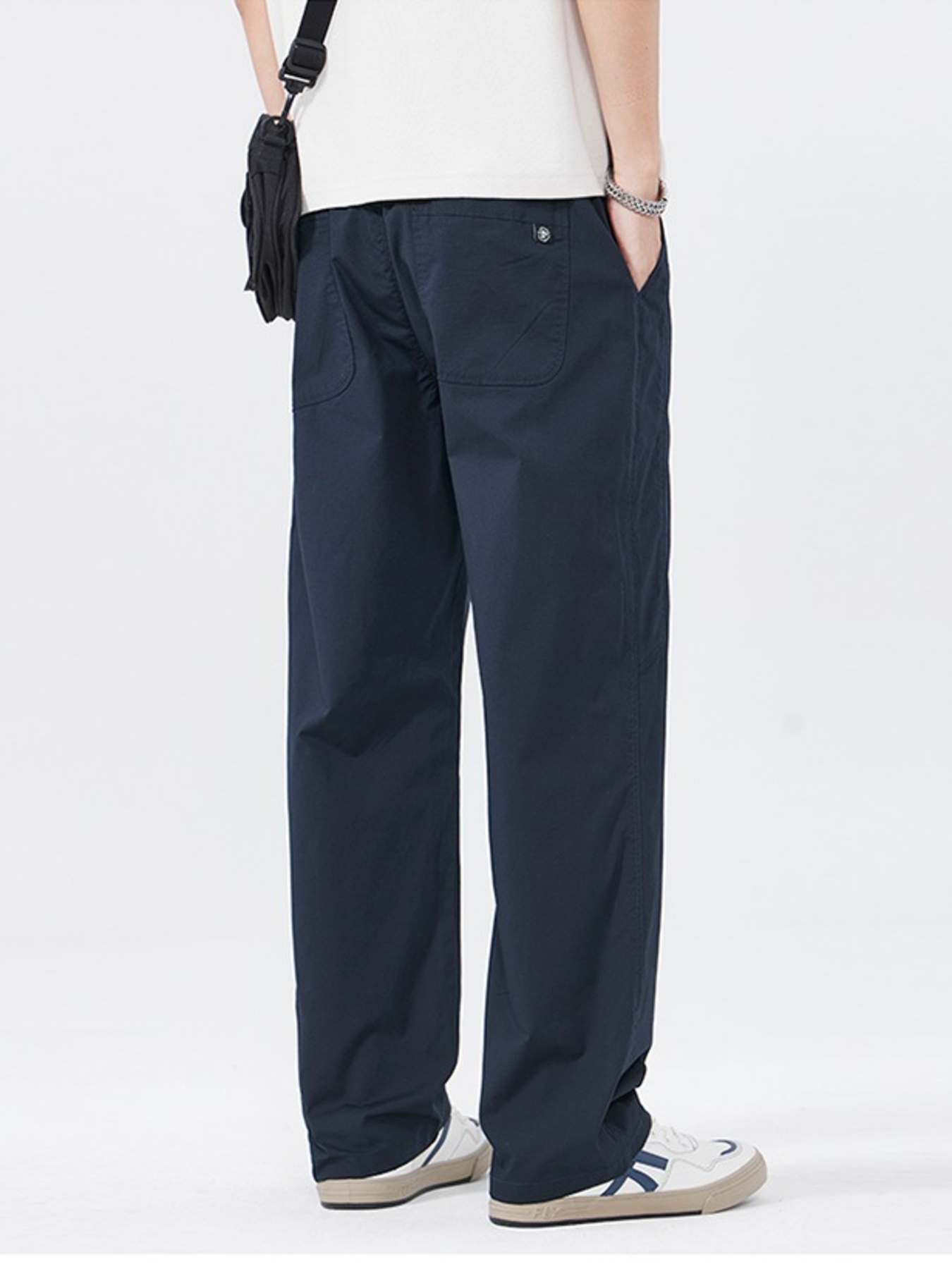 Men's Full Size Casual Lightweight Wide-Leg Pants Plus Size