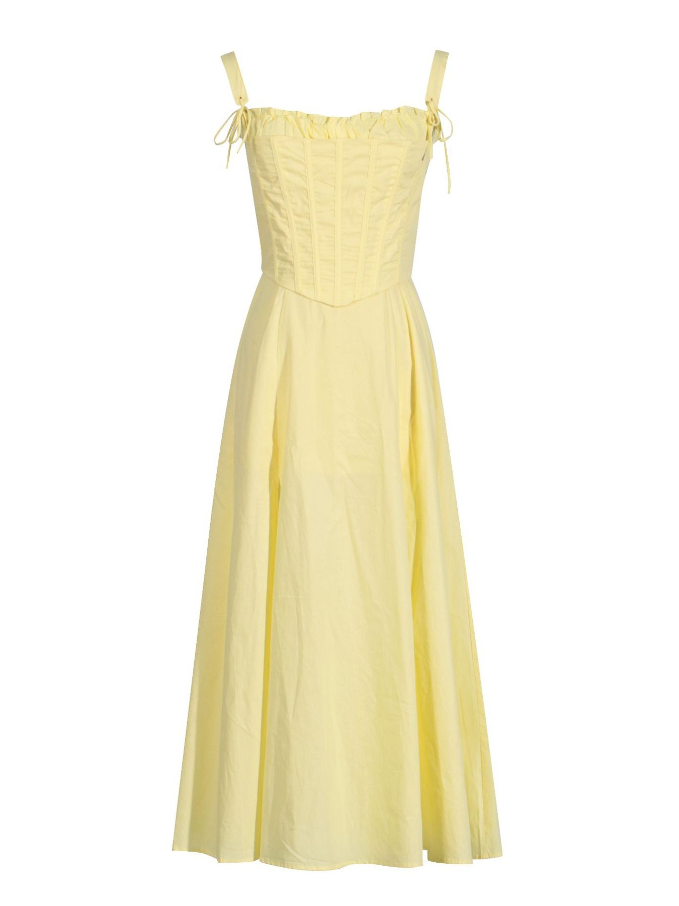 Slit Sleeveless Zip Back Midi Dress