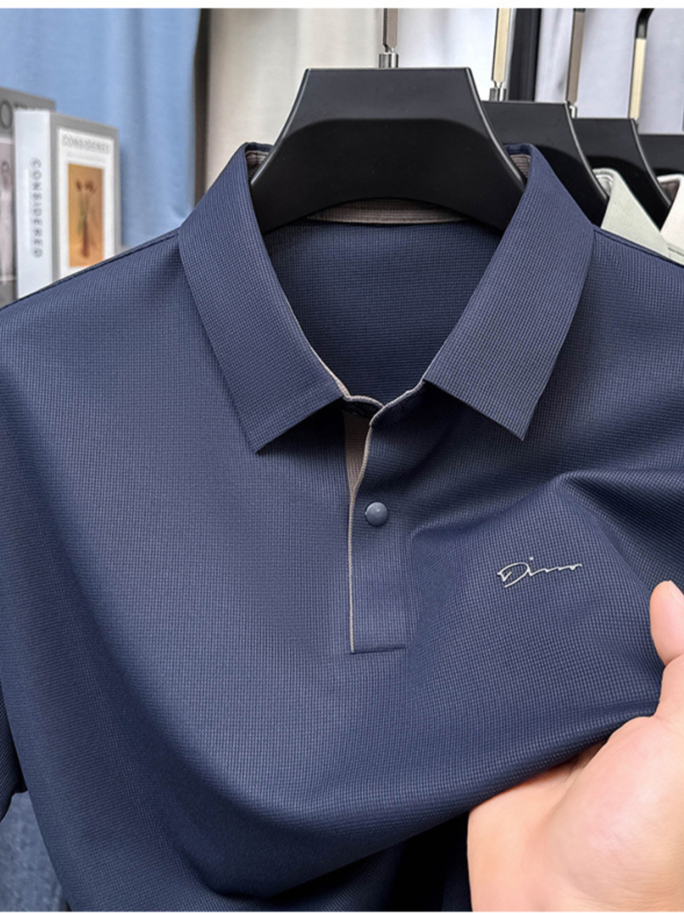 Men's Plus Size Button Detail Short Sleeve Polo