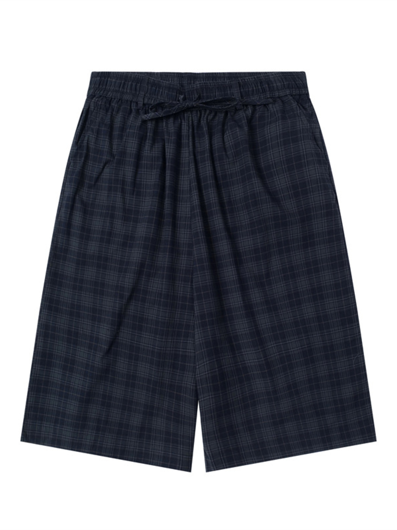 Men's Plaid Drawstring Casual Shorts