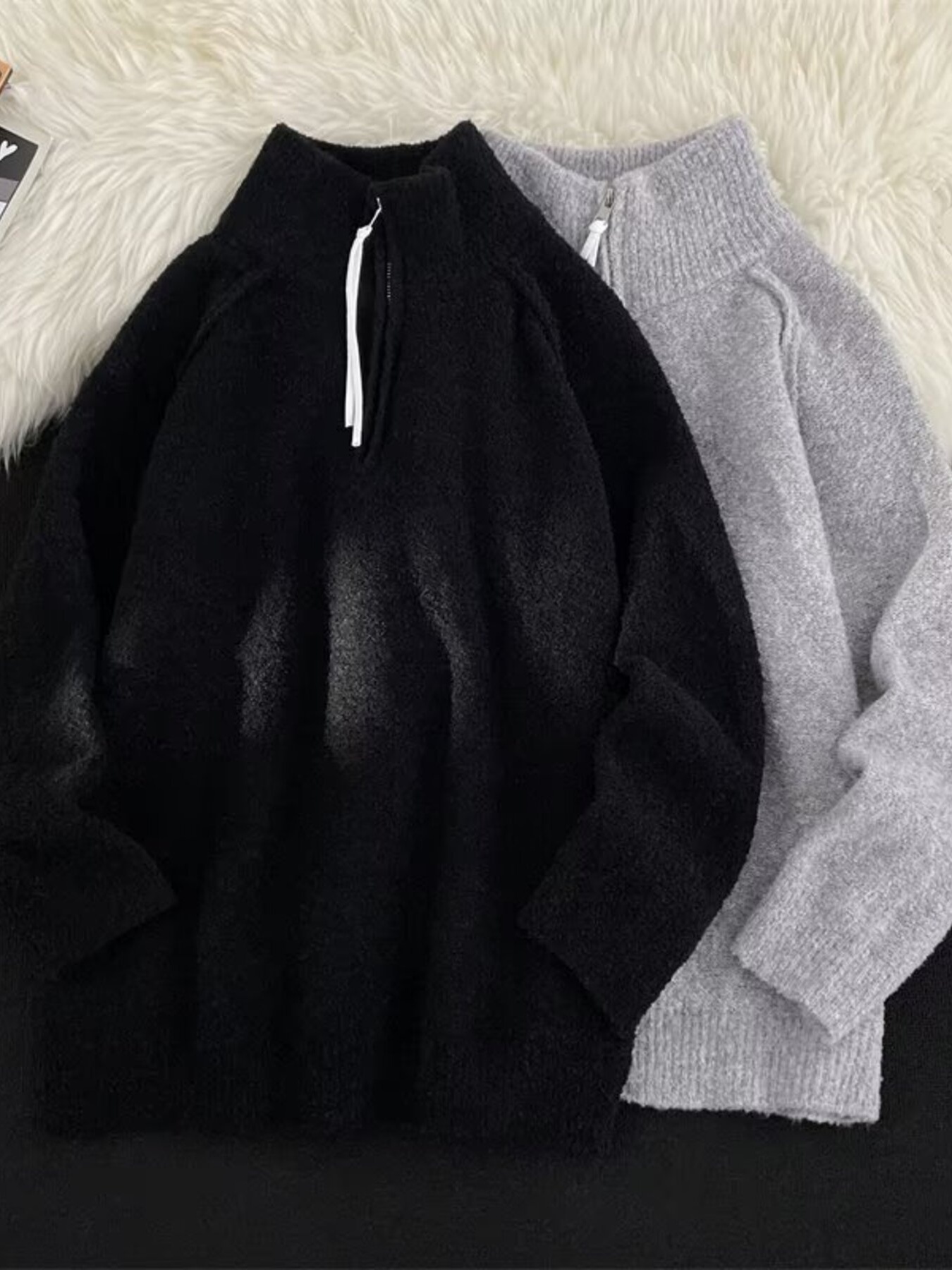 Men's Half-Zip High Neck Sweater