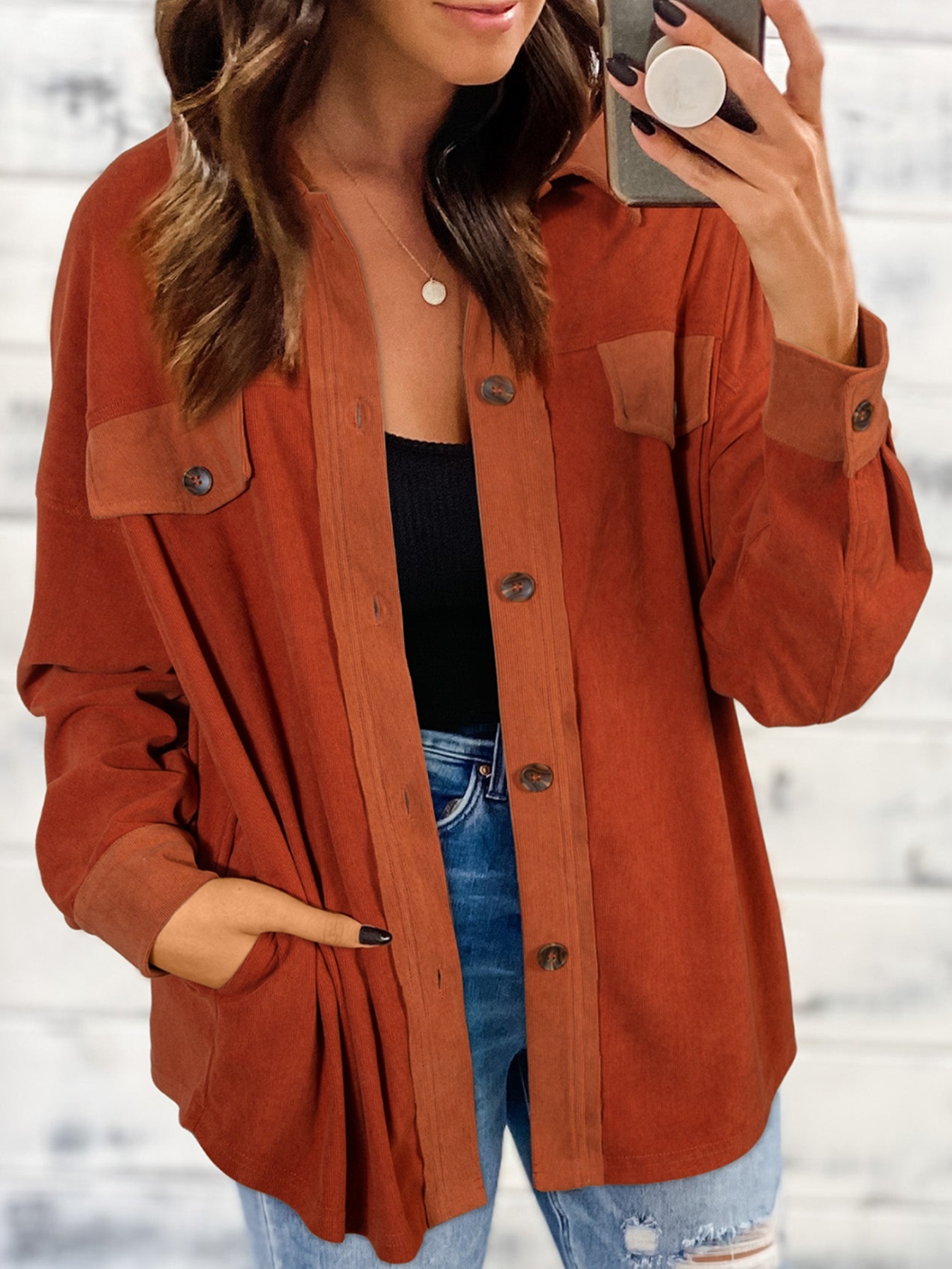 Casual Button-Down Shacket