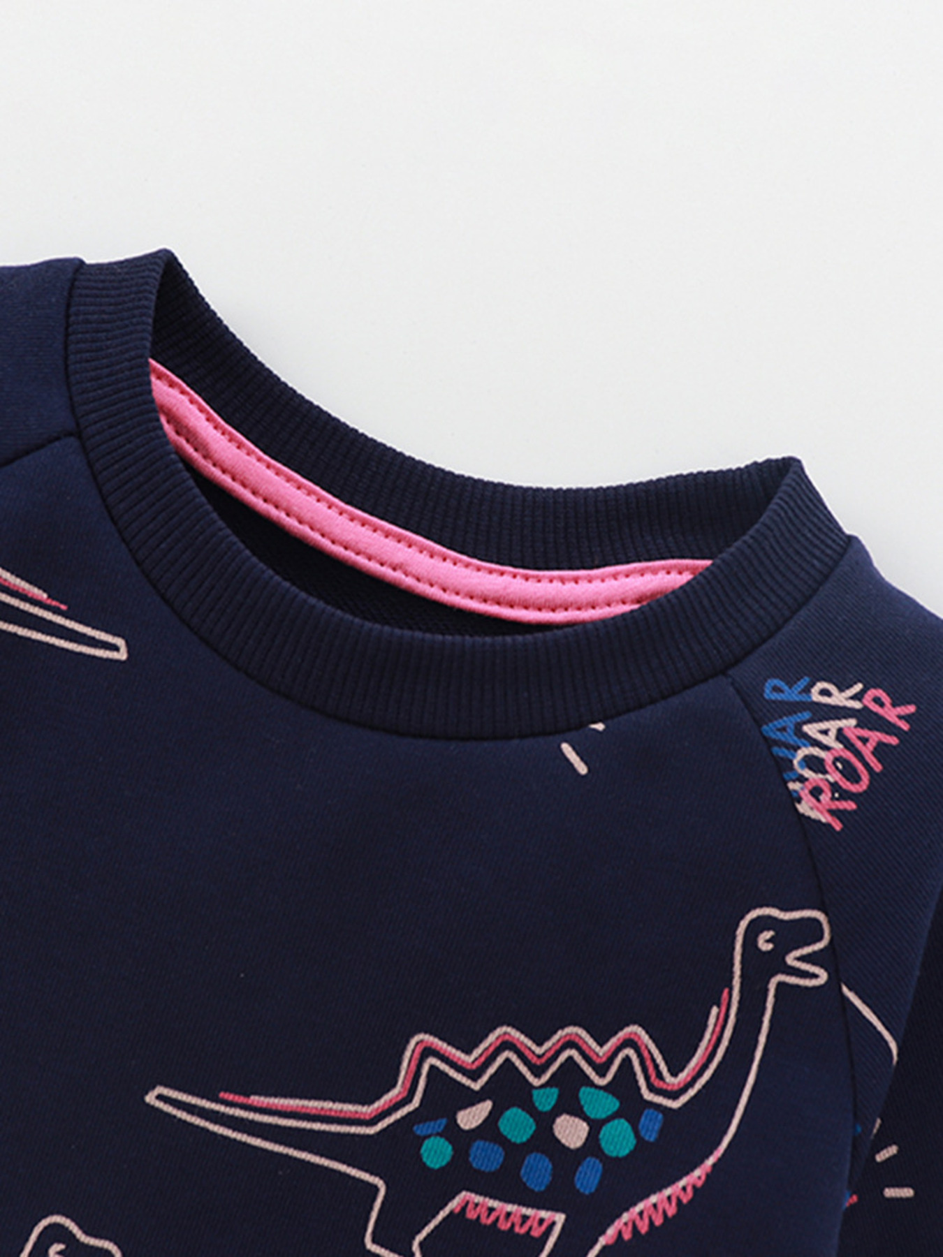 Children's Dinosaur Print Ruffle Hem Sweatshirt