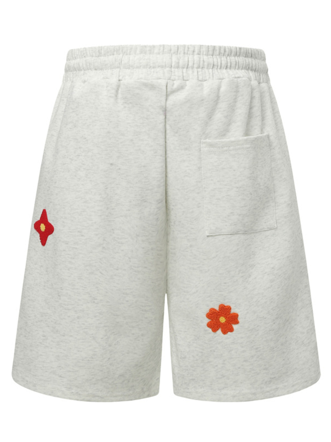 Men's Floral Embroidered Drawstring Shorts