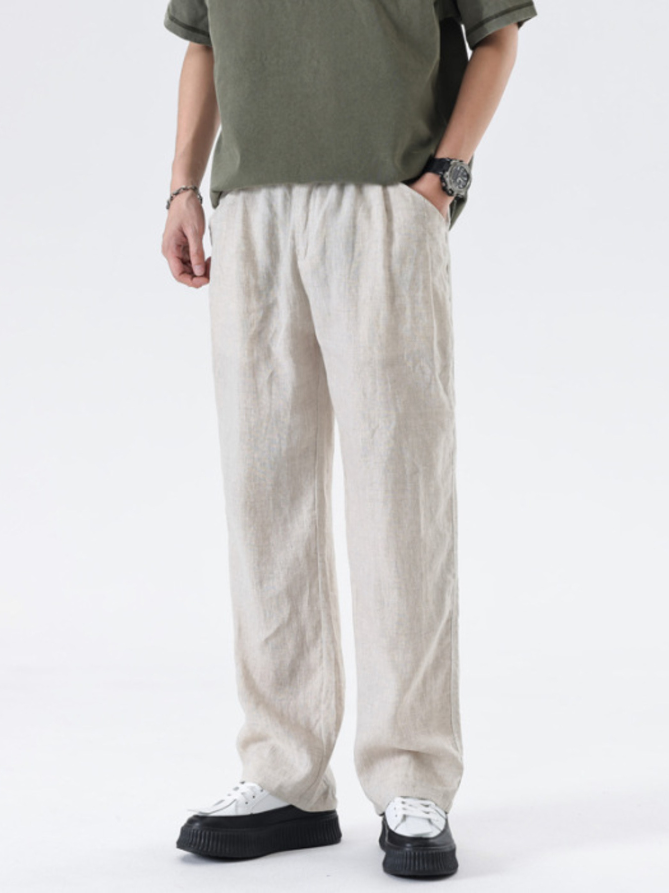 Men's Full Size Wide Leg Pants Plus Size