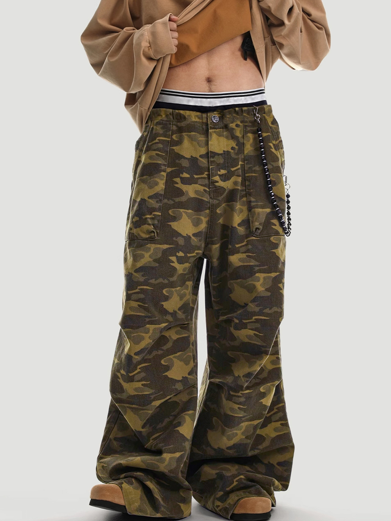 Men's Oversized Camo Cargo Pants