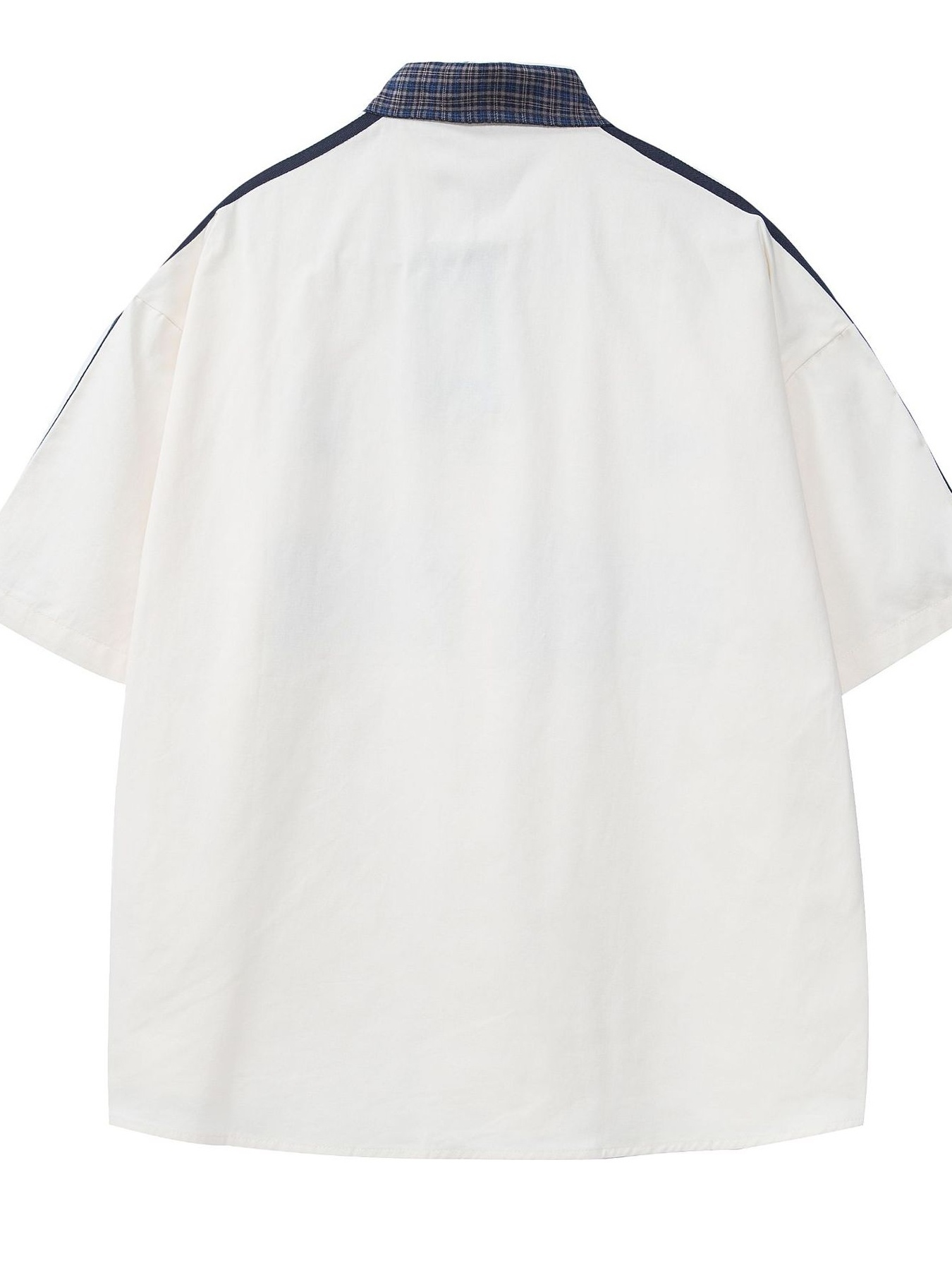 Men's Button-Up Shirt with Contrast Stripes