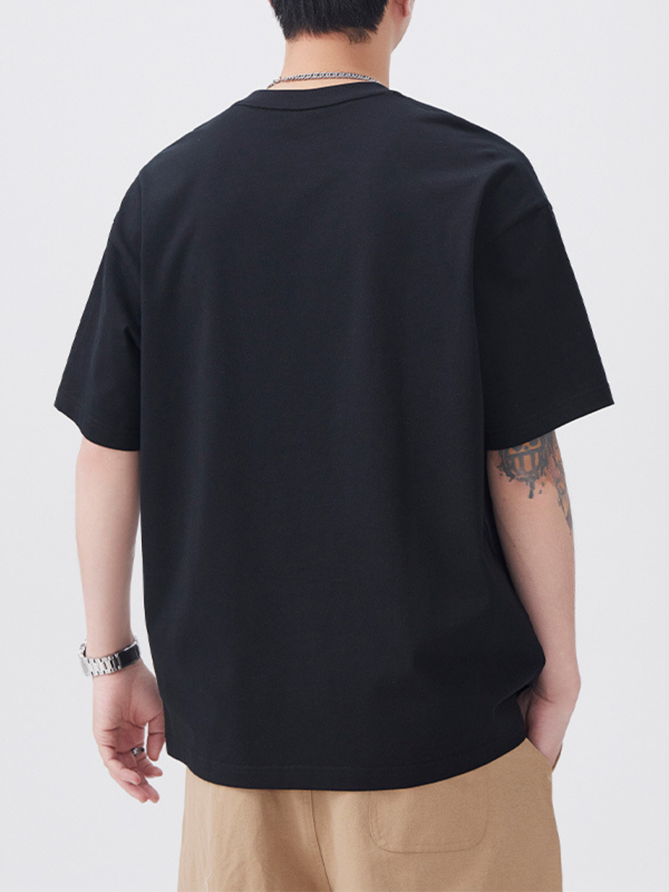 Men's Plus Size Round Neck Short Sleeve T-Shirt