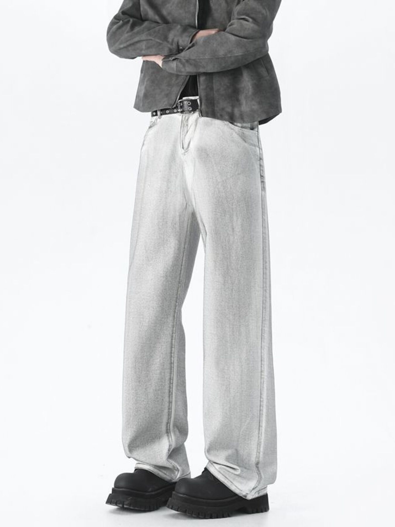 Men's Plus Size Wide Leg High Waisted Jeans