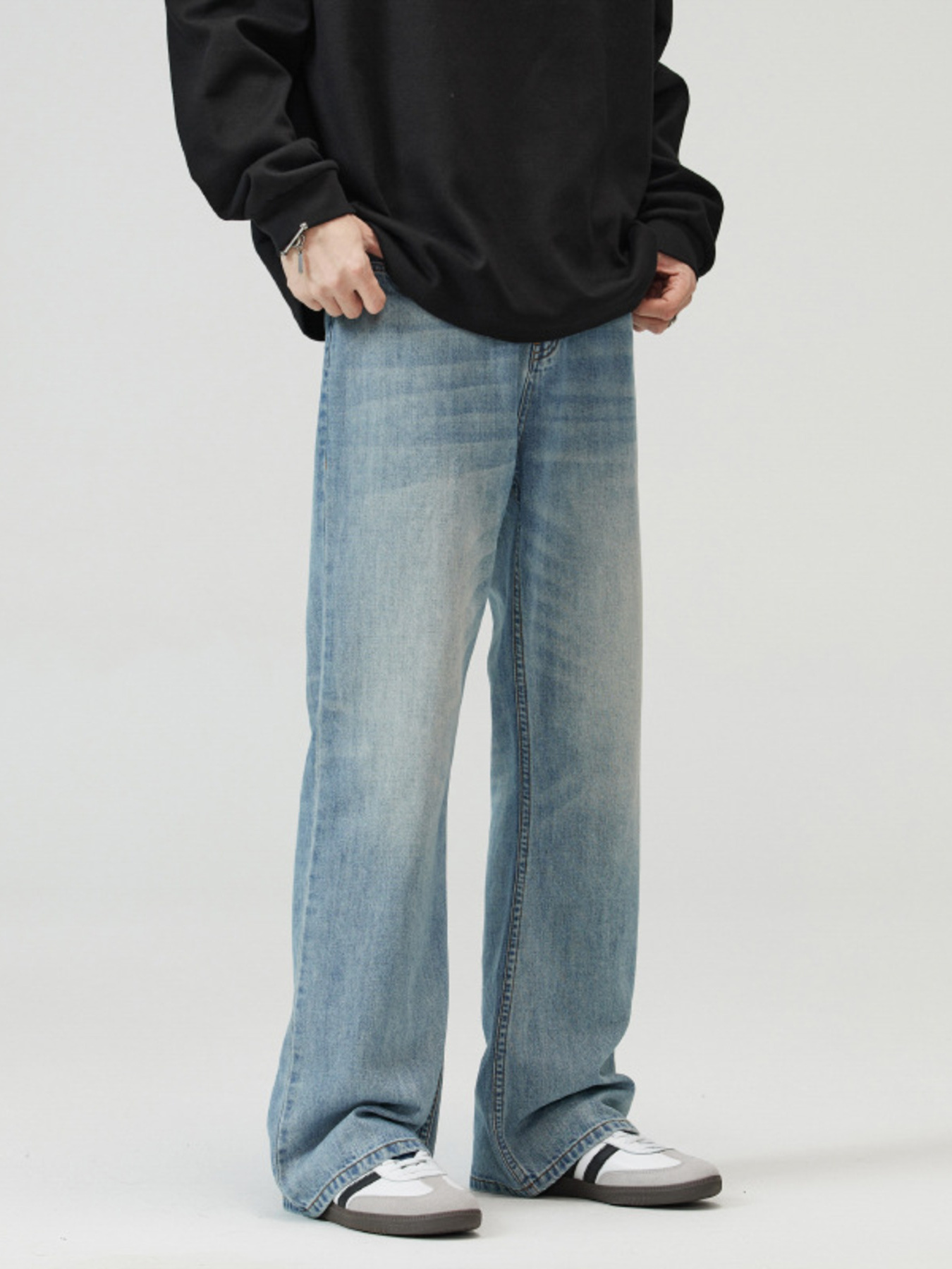 Men's Full Size Wide Leg Jeans Plus Size