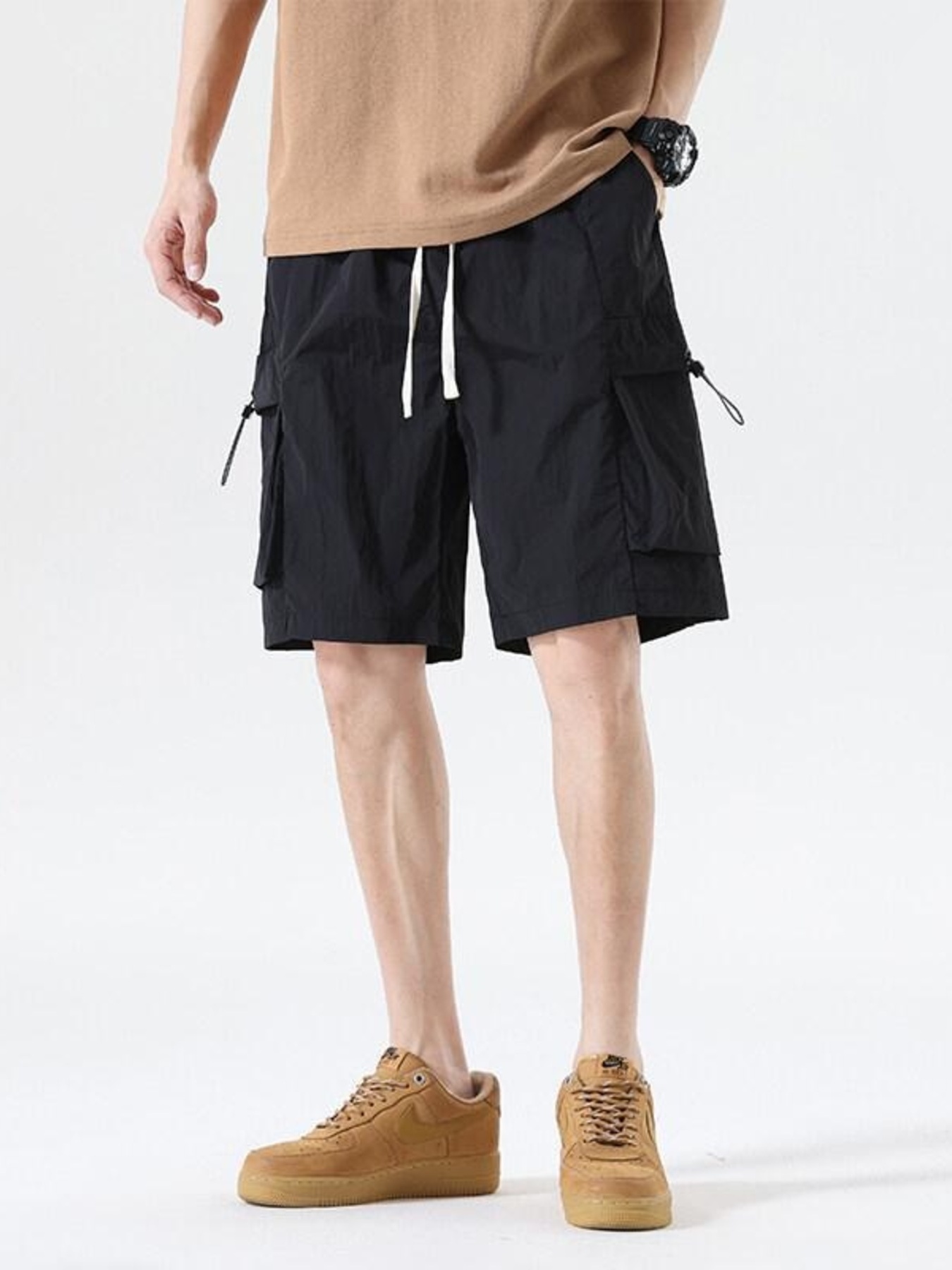 Men's Drawstring Cargo Shorts