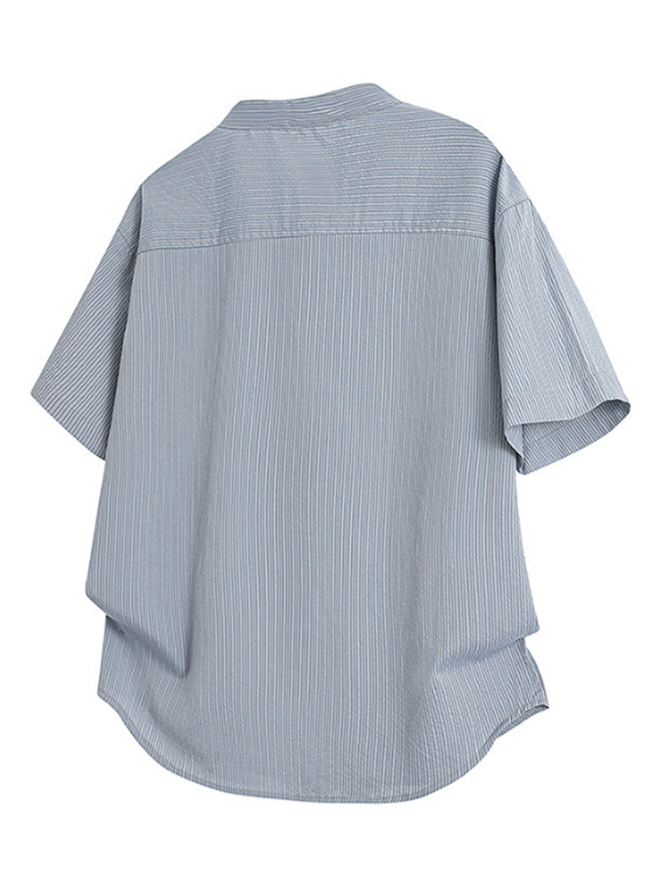 Men's Plus Size Casual Striped Button Up Shirt