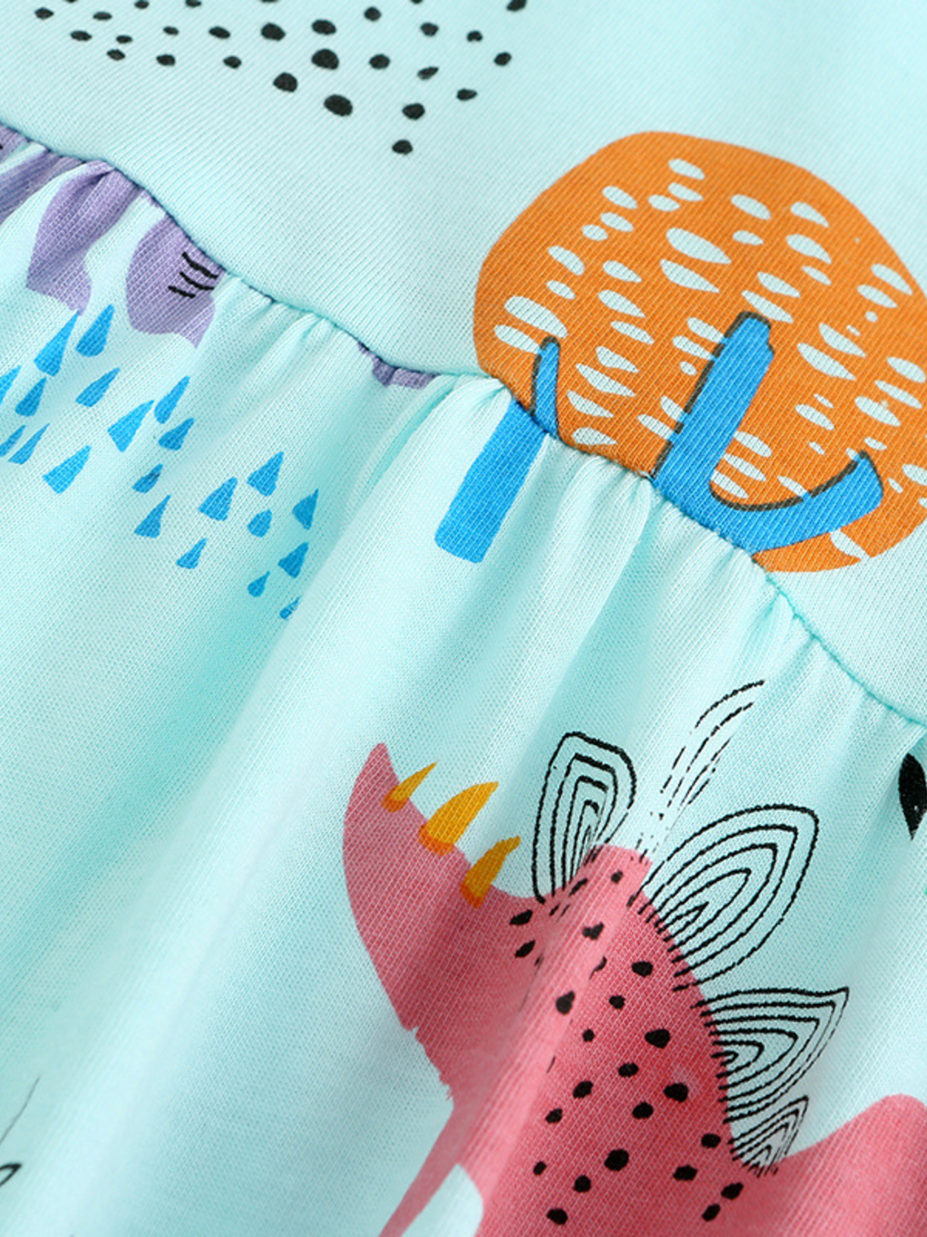 Children's Dinosaur Print A-Line Dress 3