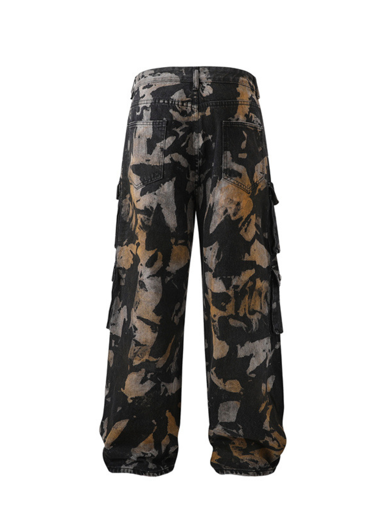 Men's Plus Size Wide Leg Camouflage Cargo Pants