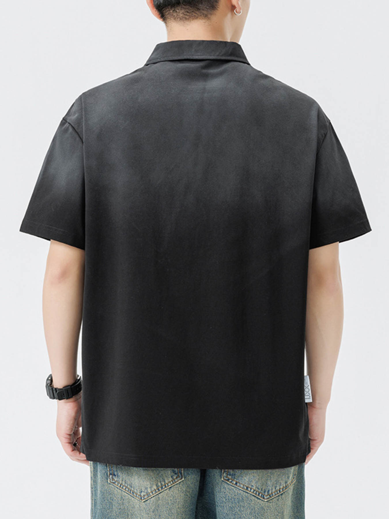 Men's Plus Size Button Detail Short Sleeve Polo