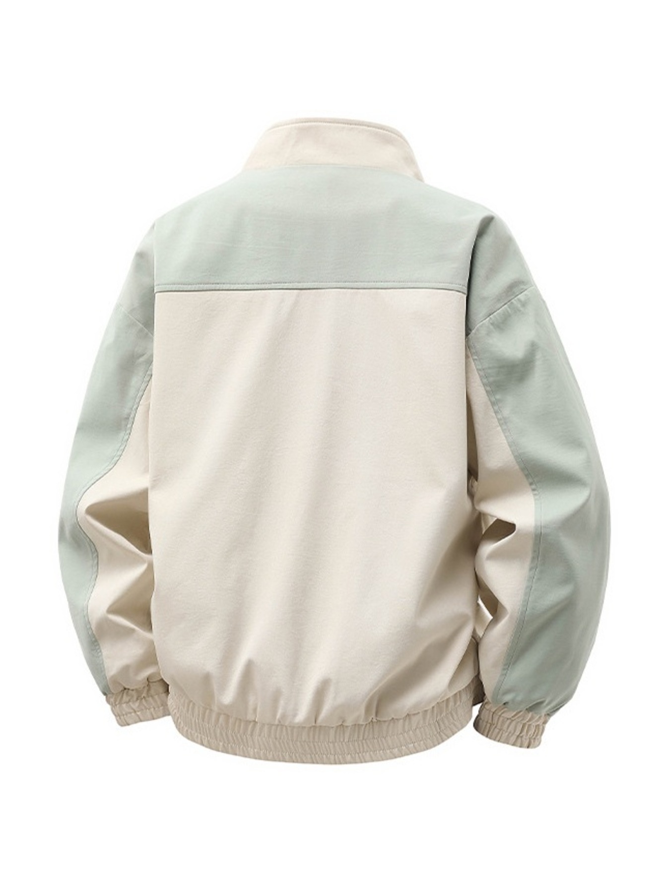 Men's Plus Size Color Block Casual Bomber Jacket