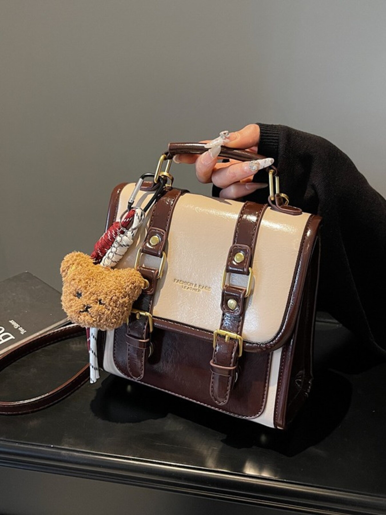 Vintage Style Buckle Backpack Bag