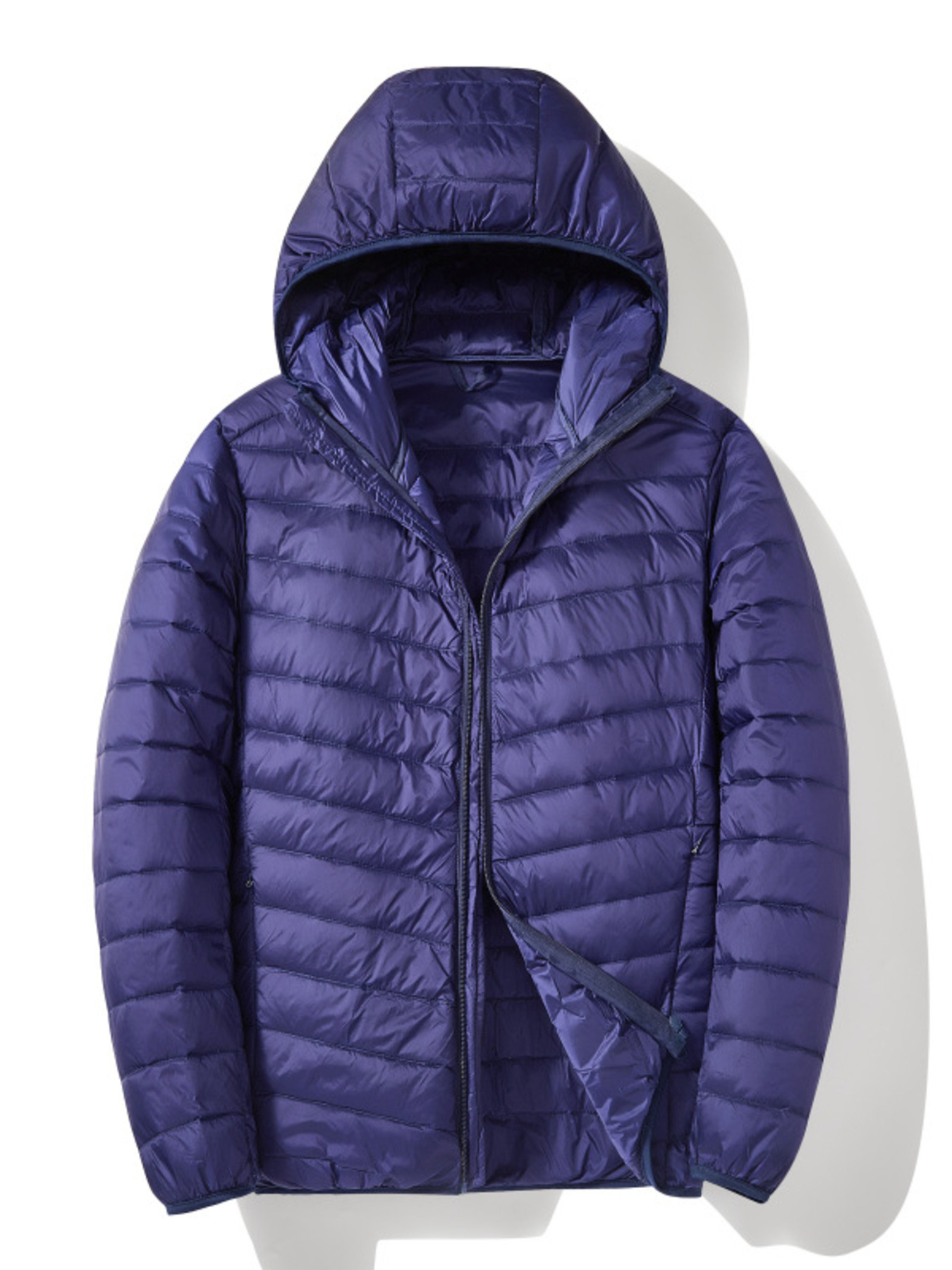 Men's Plus Size Lightweight Zip Up Puffer Jacket