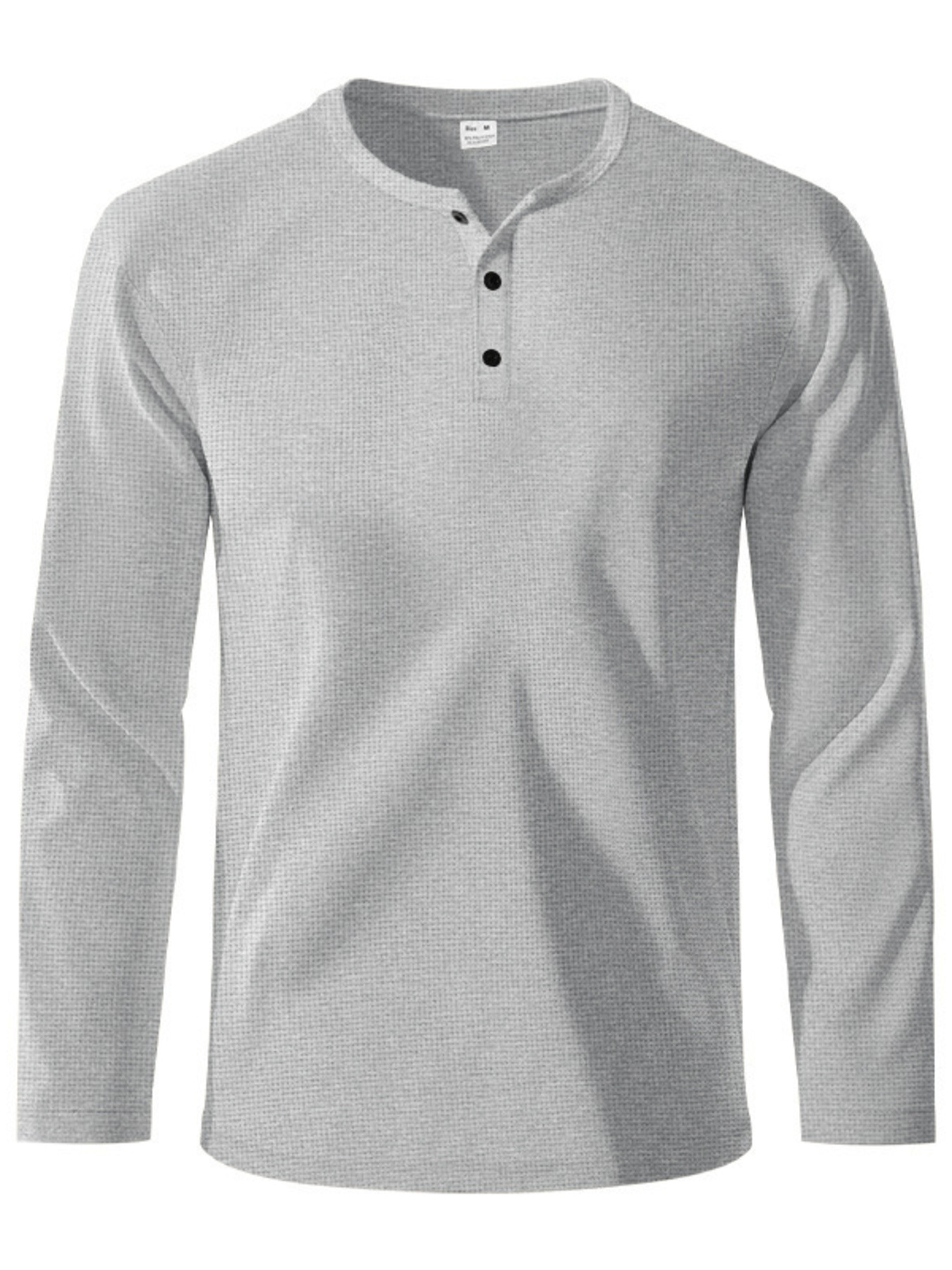 Men's Full Size Button Detail Long Sleeve T-Shirt Plus Size