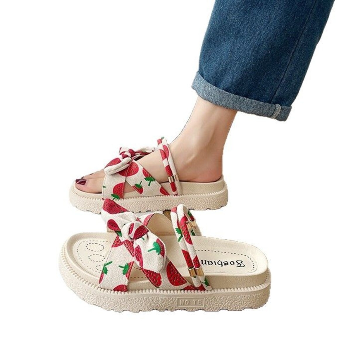 Bow Open Toe Platform Sandals