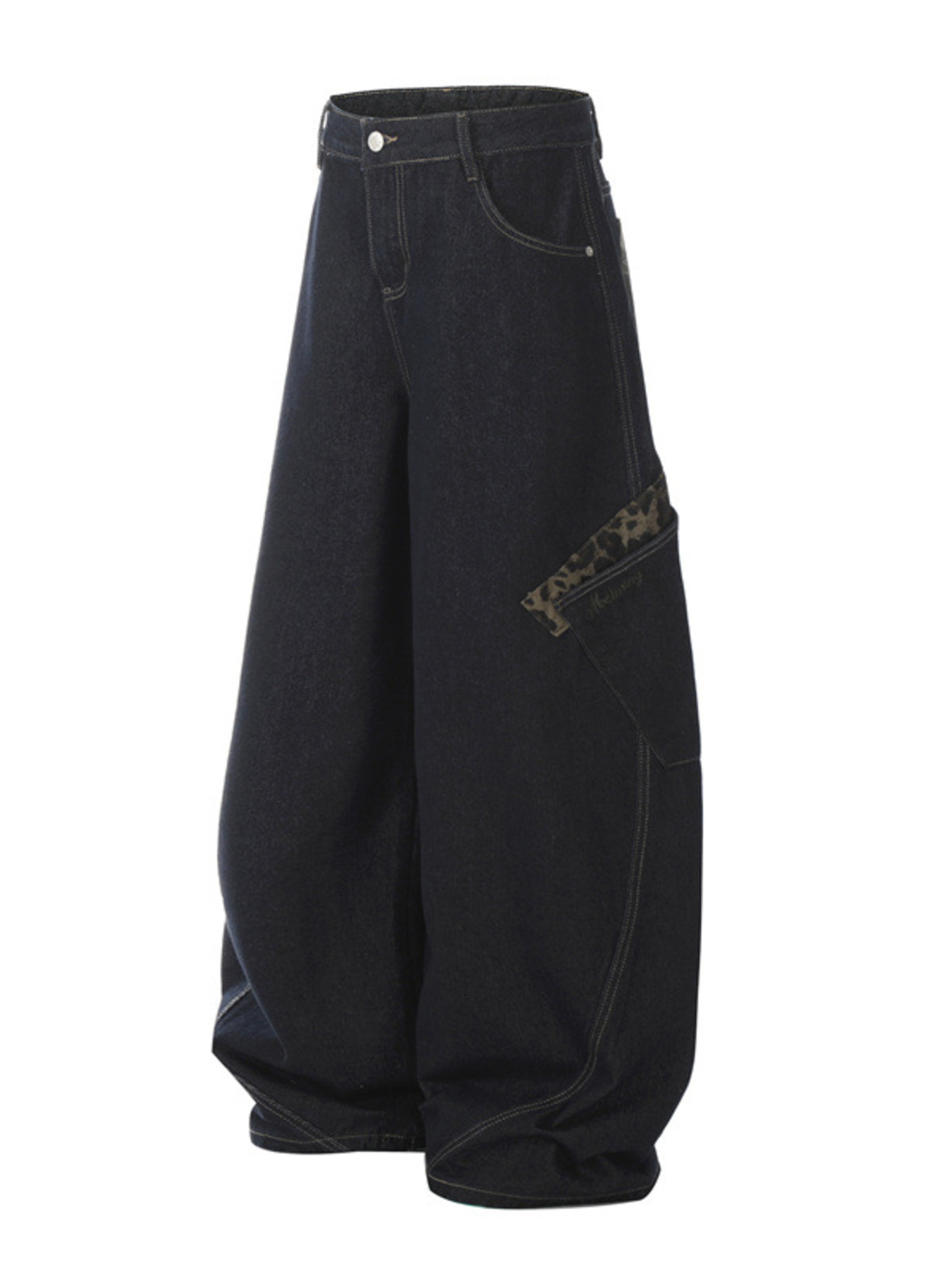 Men's Wide Leg Cargo Jeans