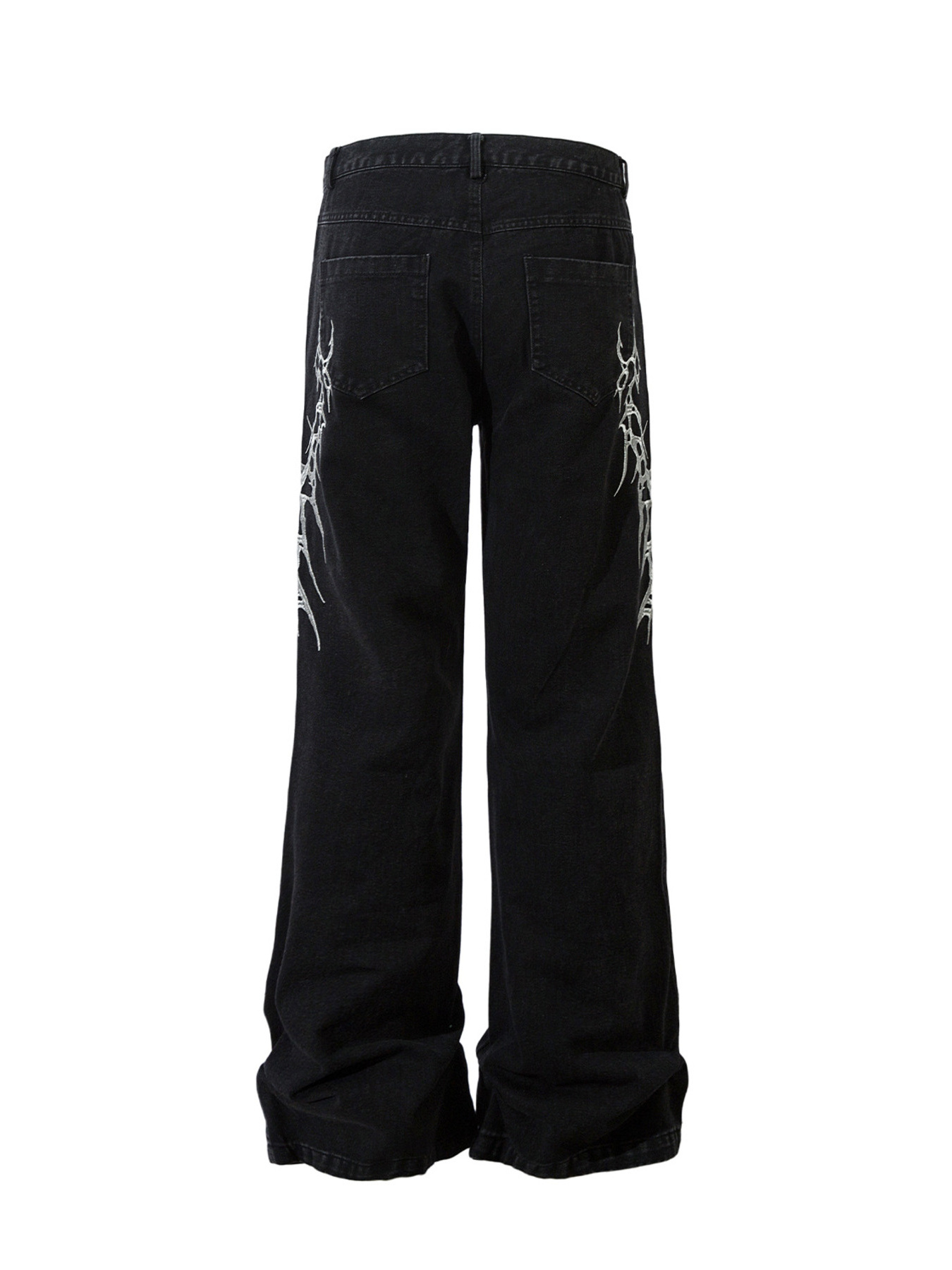 Men's Printed Wide Leg Jeans