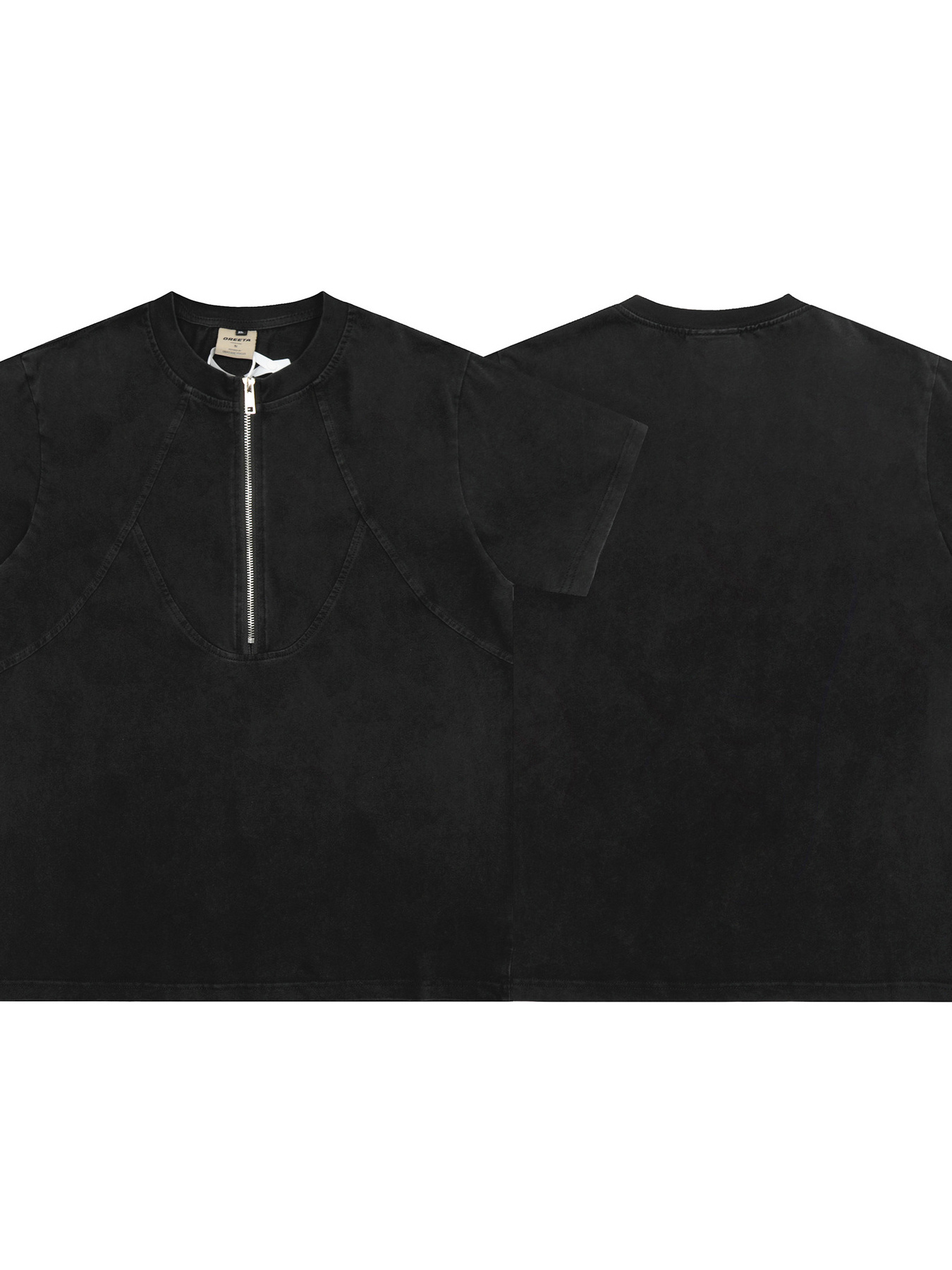 Men's Half-Zip Oversize T-Shirt