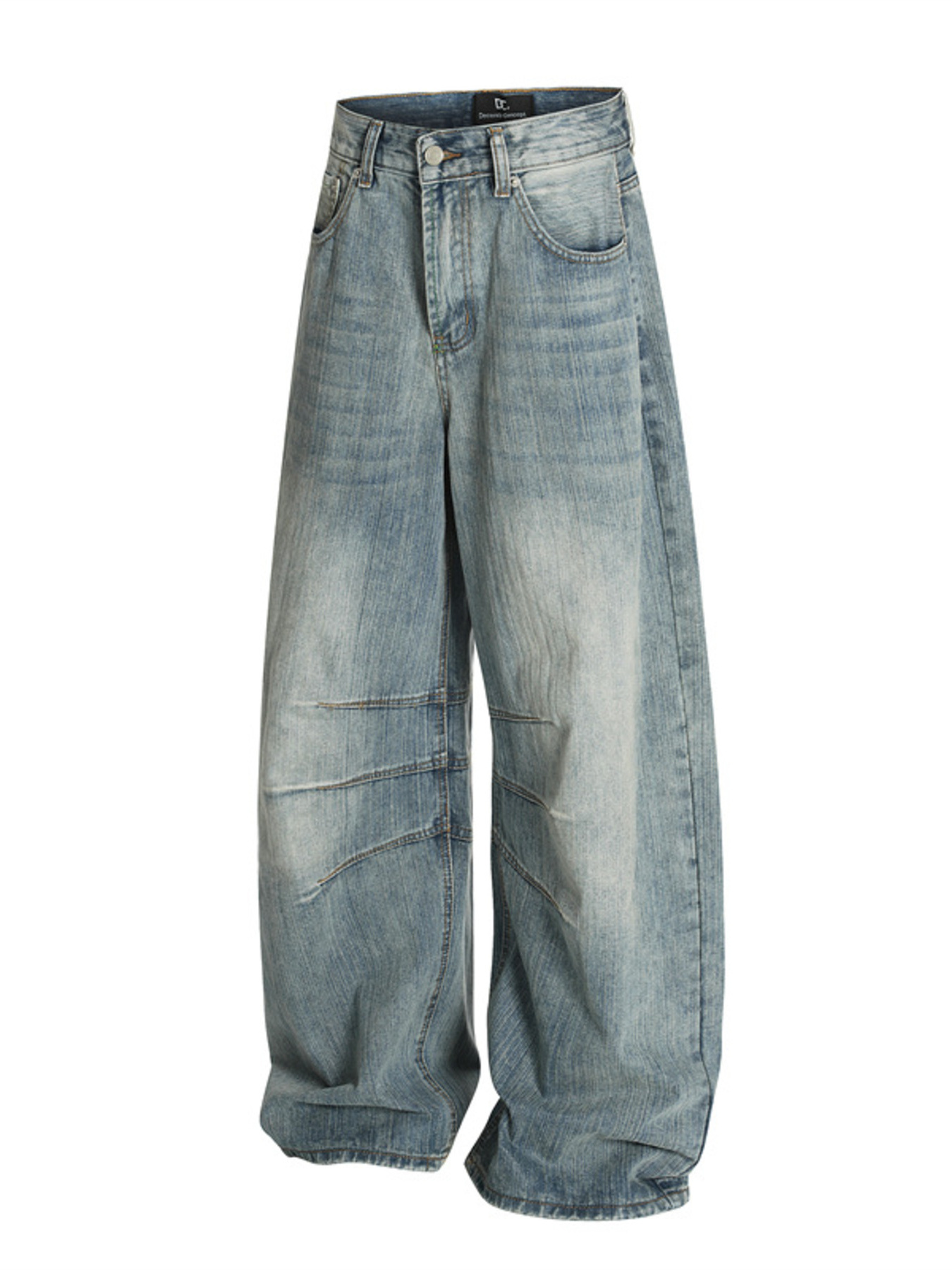 Men's Washed Relaxed Fit Baggy Jeans