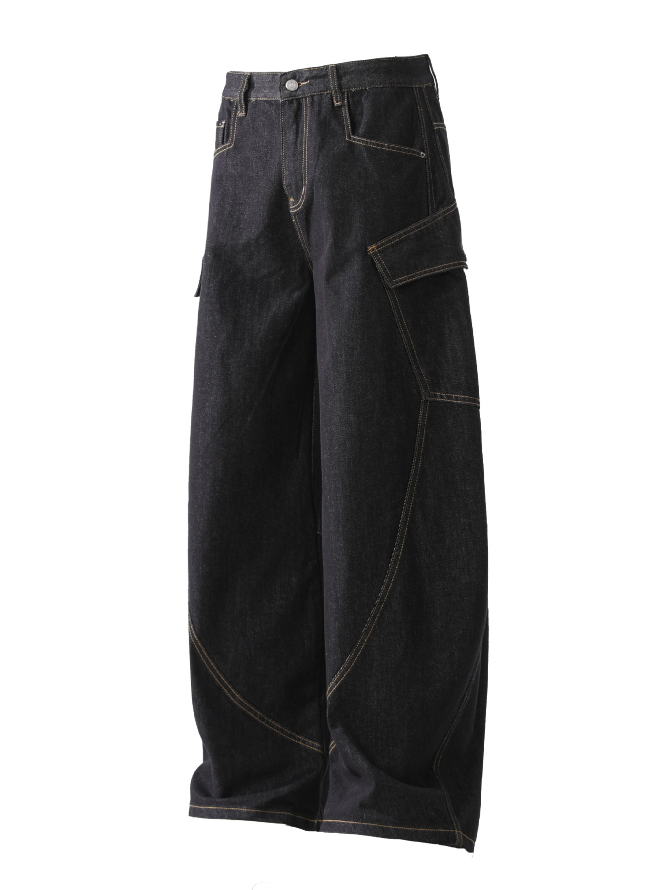 Men's Oversized Cargo Barrel Jeans