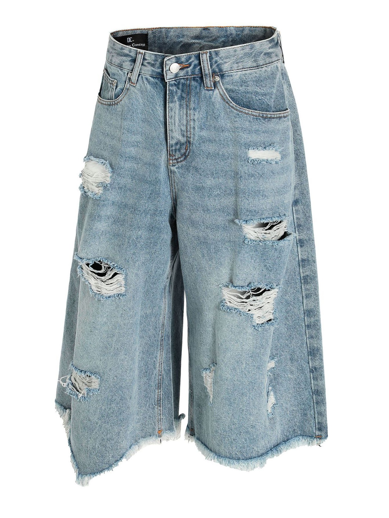 Men's Oversized Distressed Demin Shorts