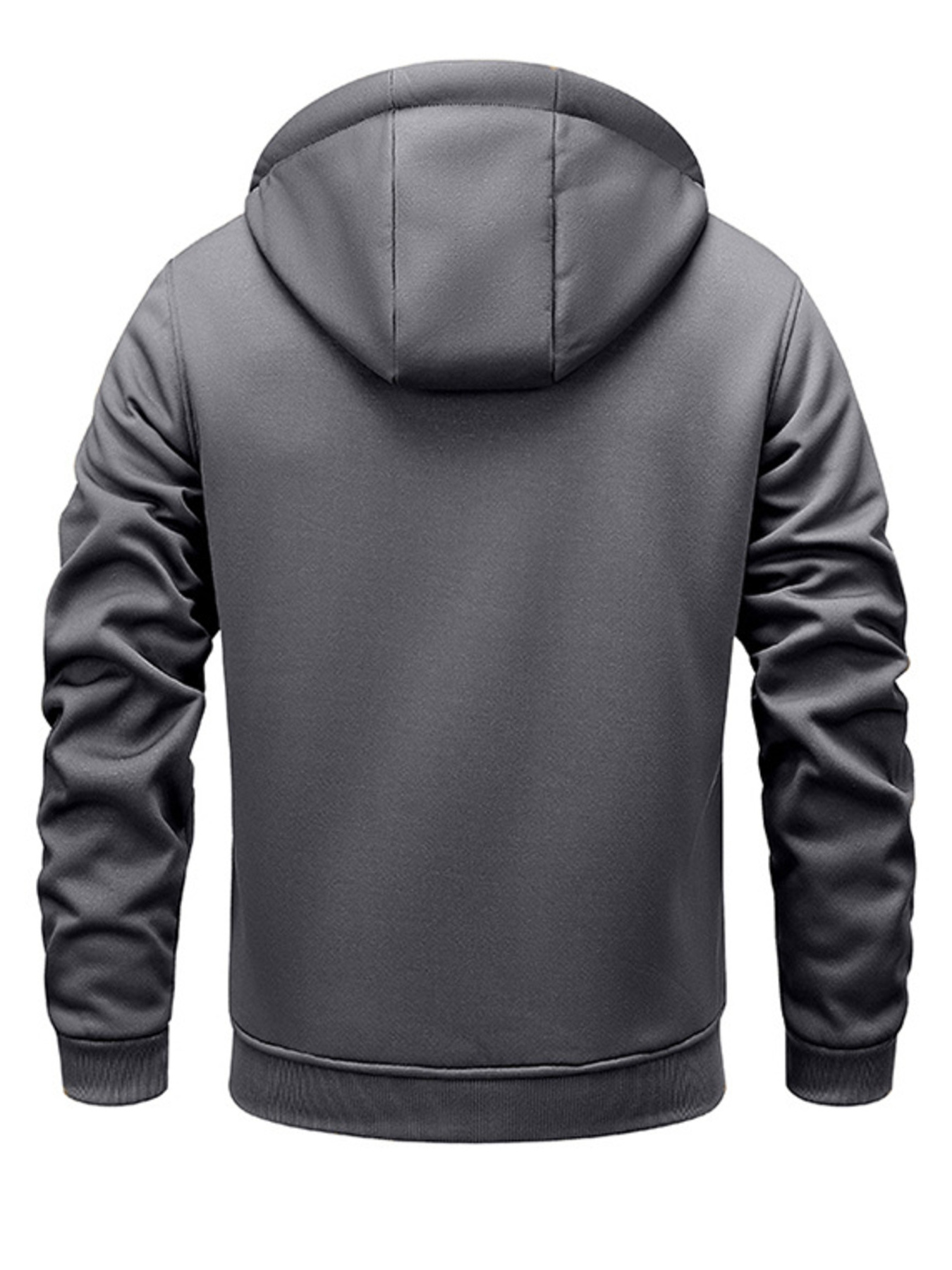 Men's Full Size Warm Fleece Lined Zip-Up Hoodie Plus Size