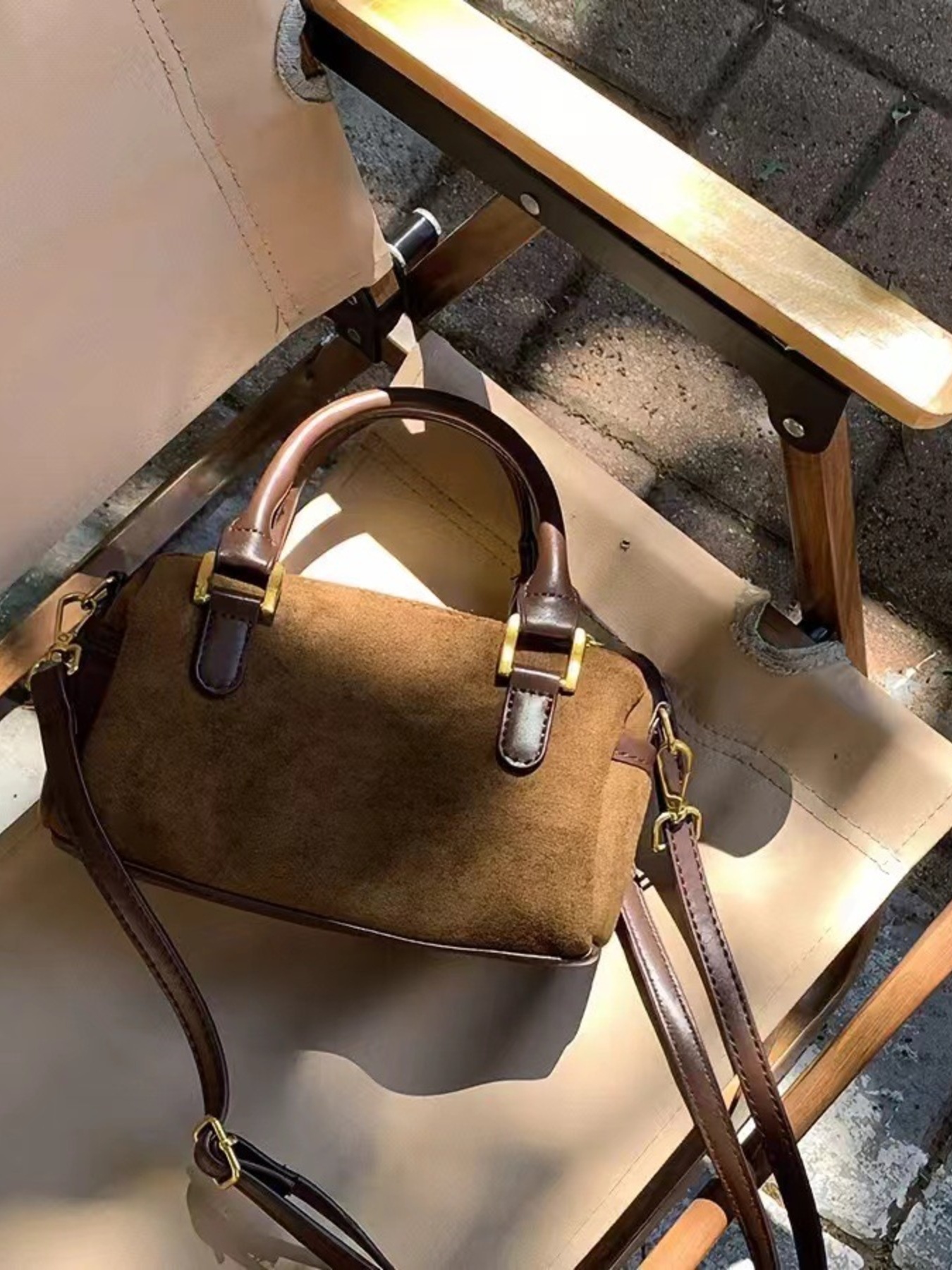 Vintage Barrel Crossbody Bag