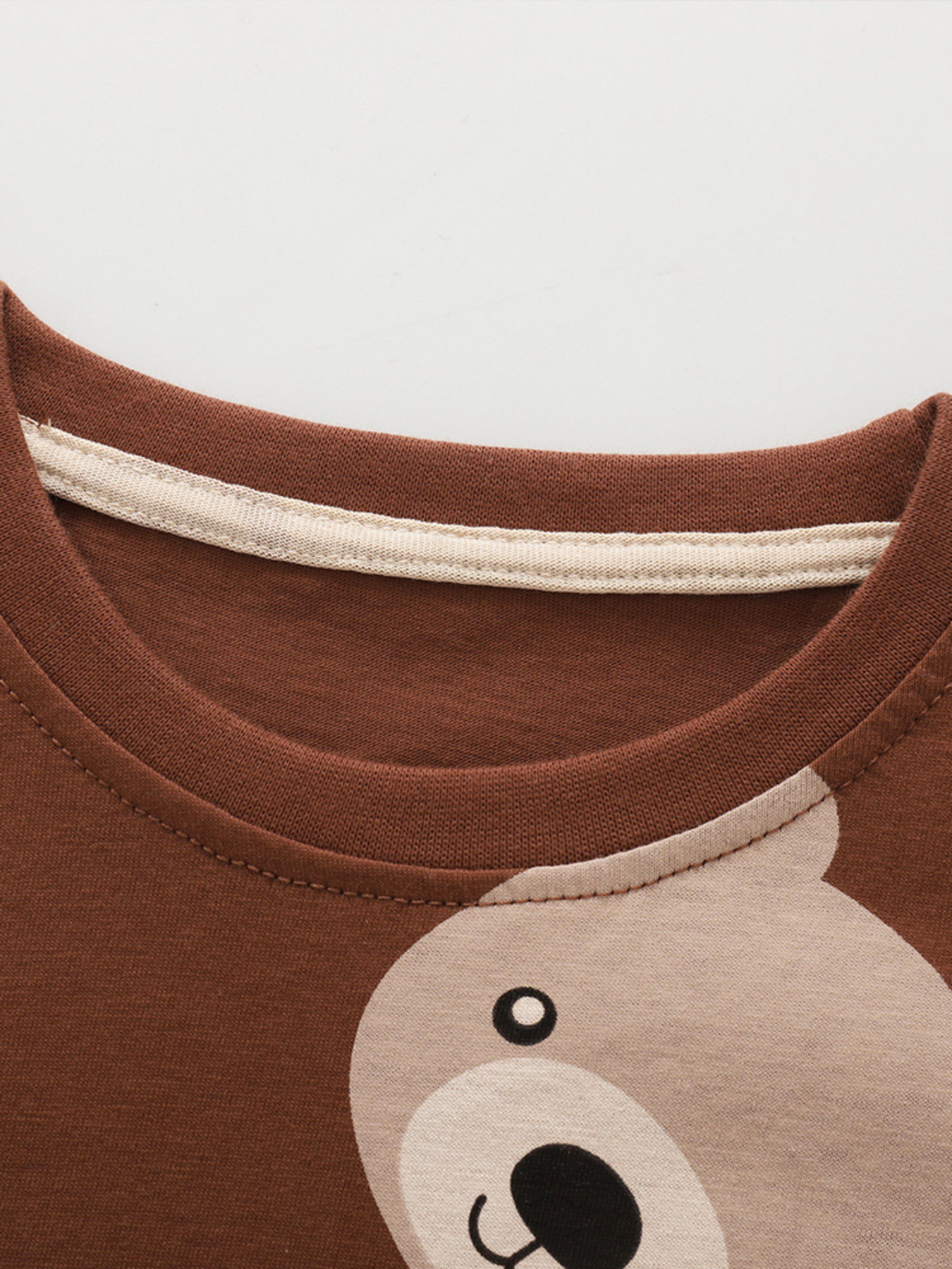 Children's Cute Bear Print Long Sleeve Pajama Set