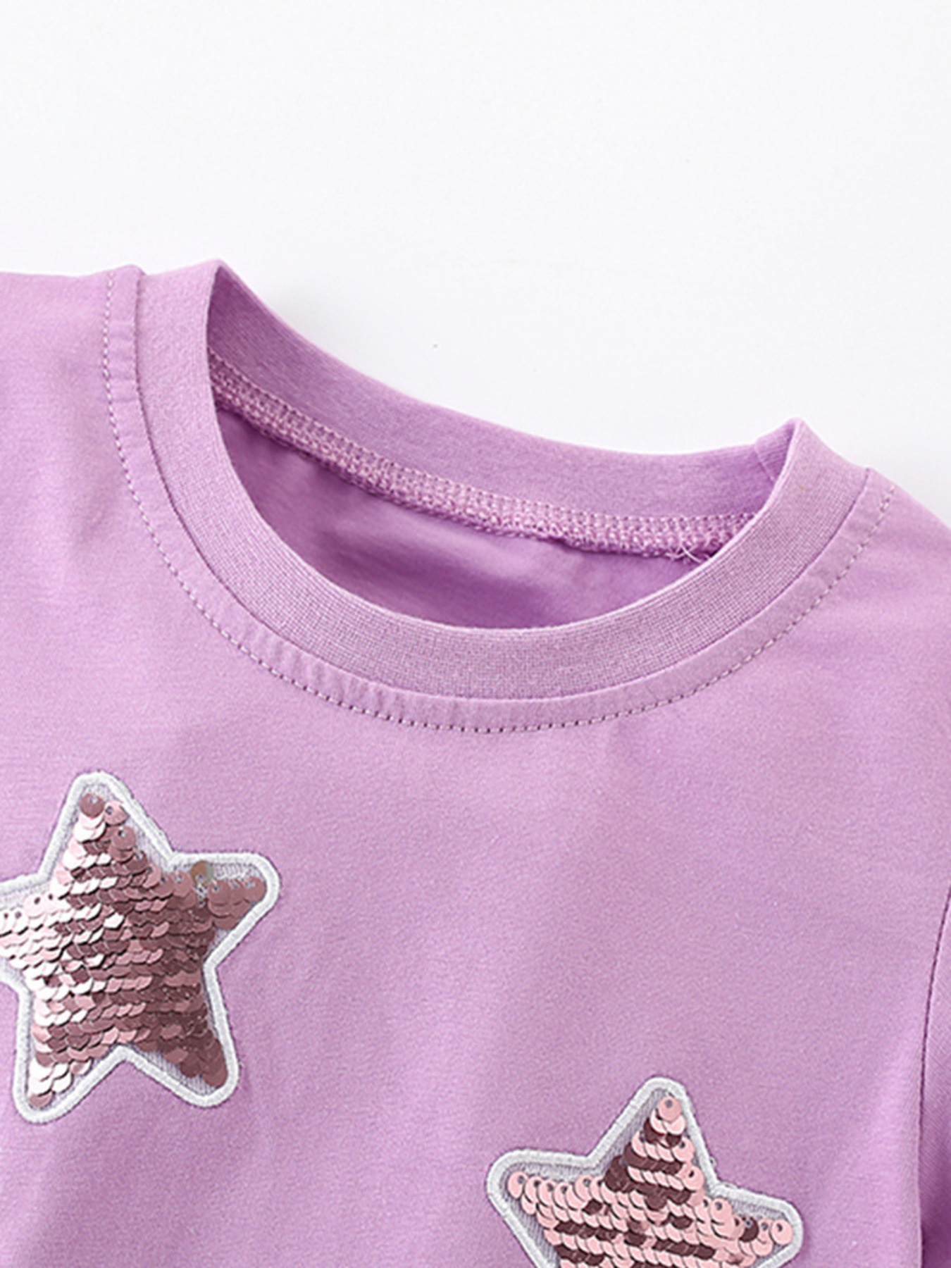 Children's Star Round Neck Tulle Hem Dress