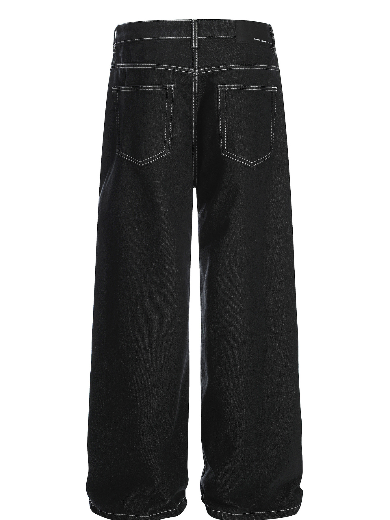 Men's Wide-Leg Contrast Stitch Jeans